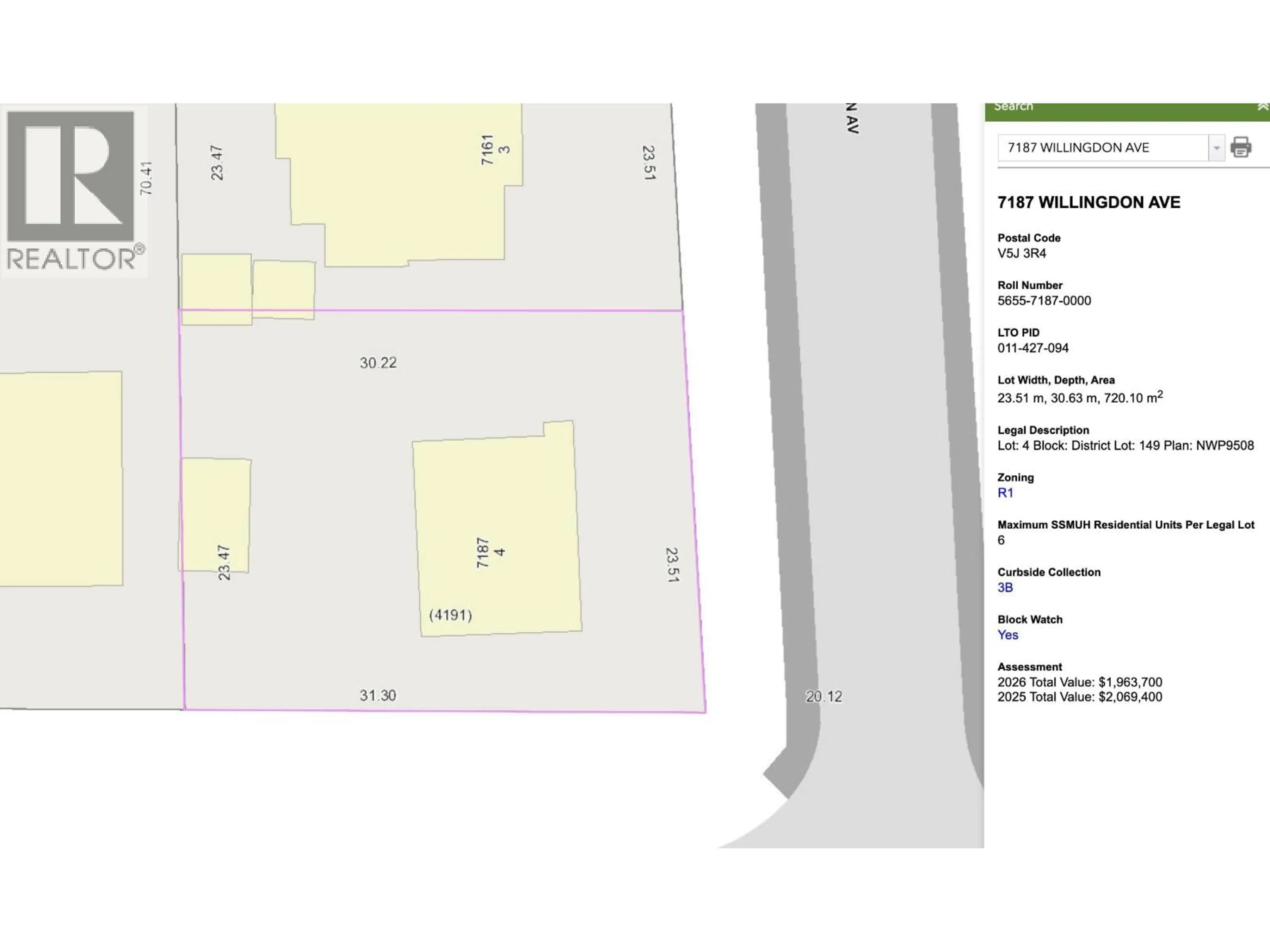 Floor plan for 7187 WILLINGDON AVENUE, Burnaby British Columbia V5J3R4