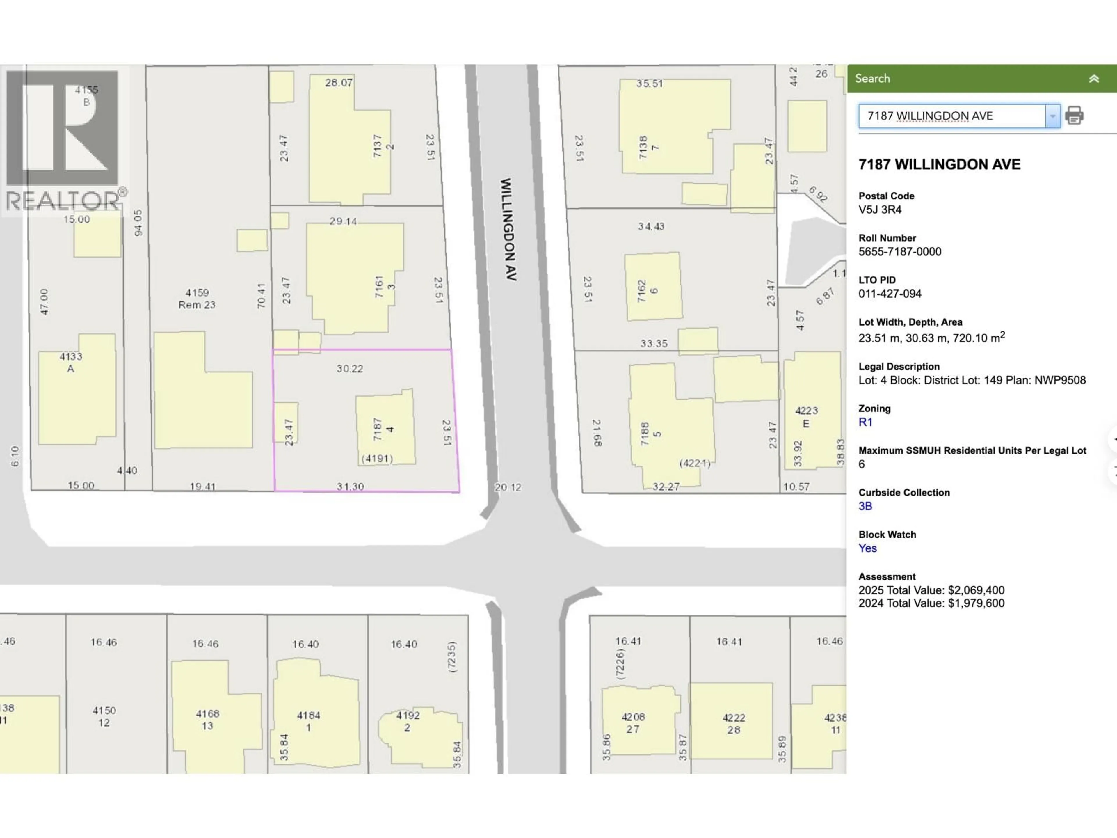 Floor plan for 7187 WILLINGDON AVENUE, Burnaby British Columbia V5J3R4