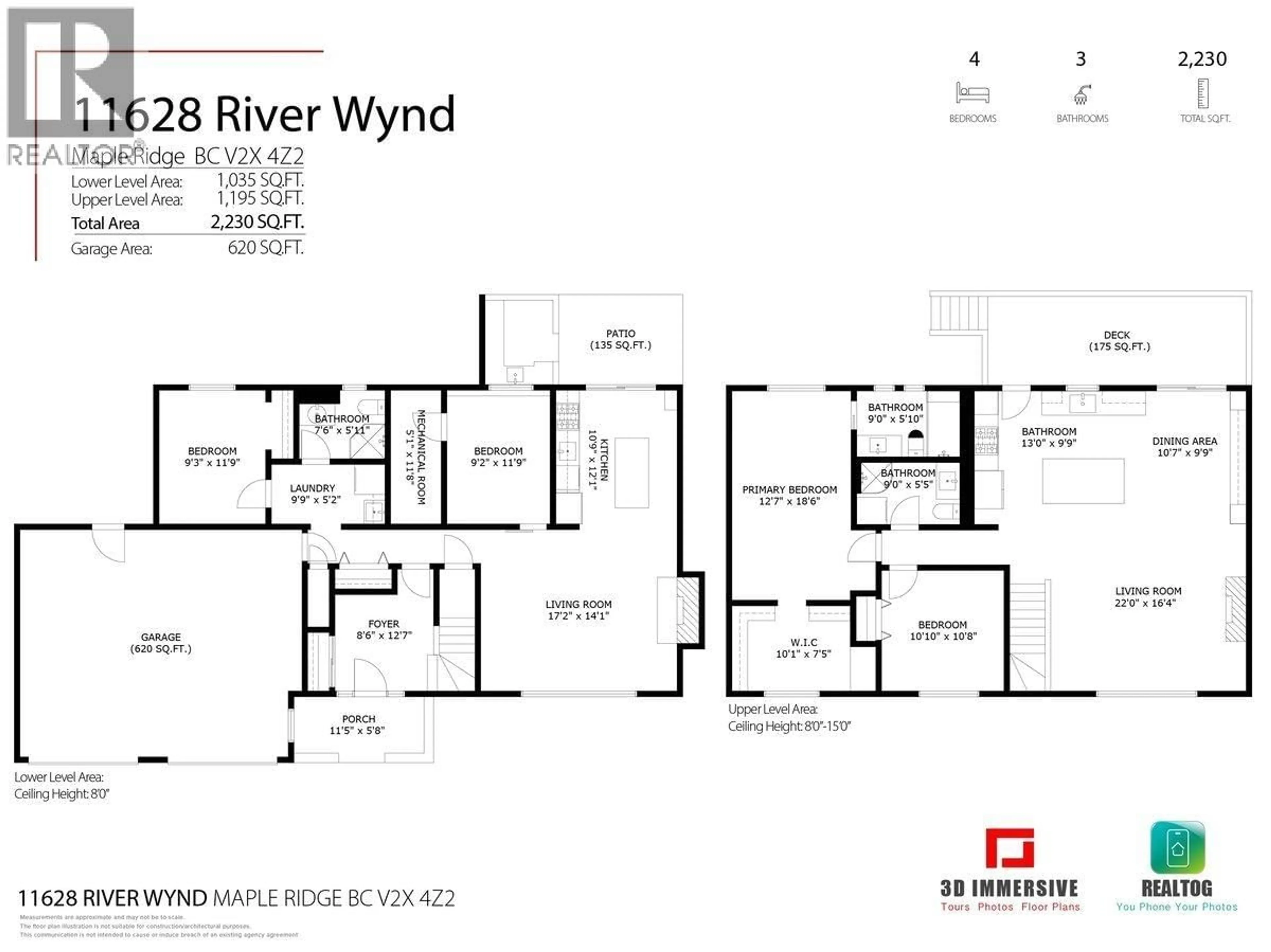 Floor plan for 11628 RIVER WYND, Maple Ridge British Columbia V2X4Z2