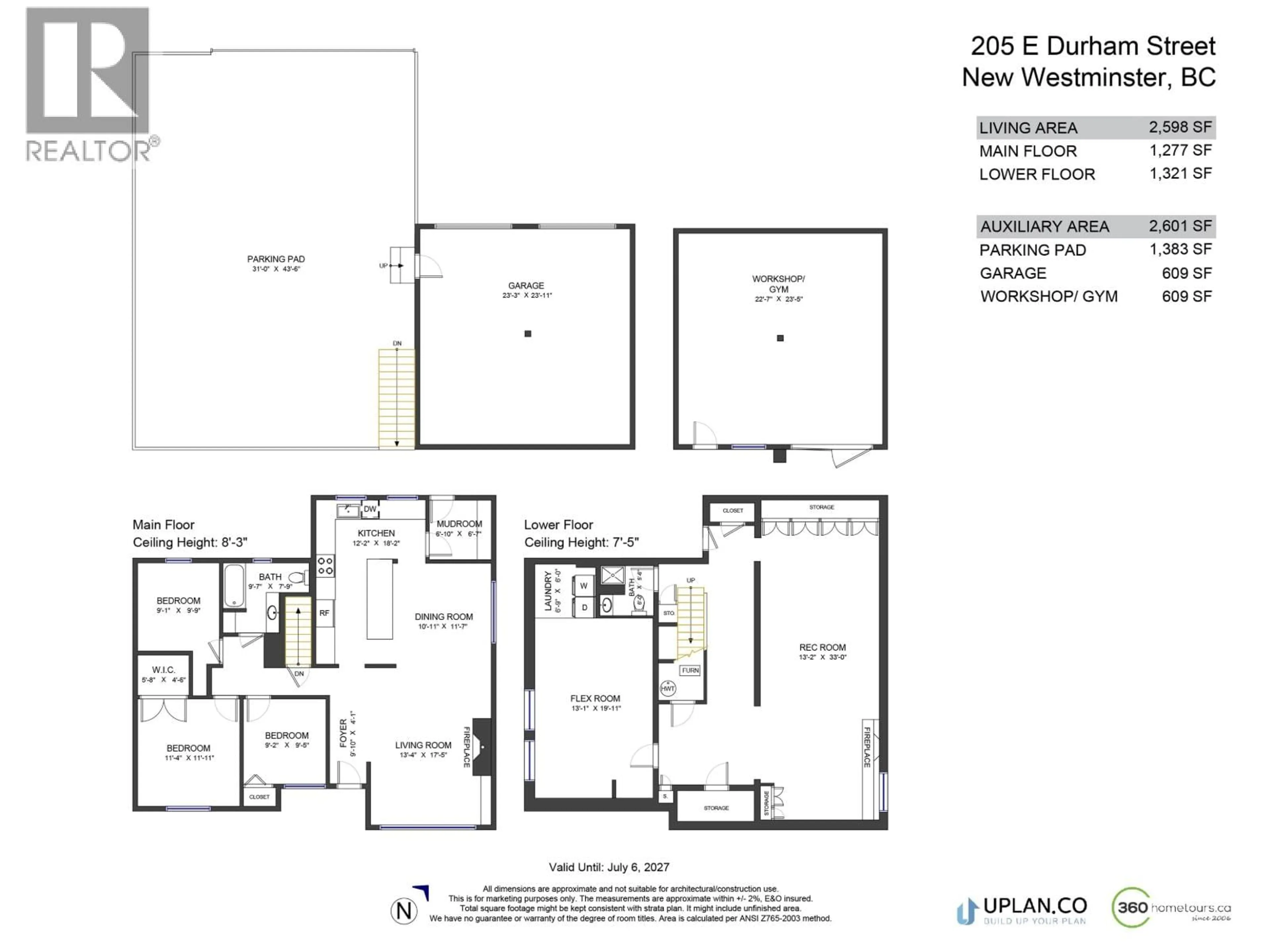 Floor plan for 205 DURHAM STREET, New Westminster British Columbia V3L4J2