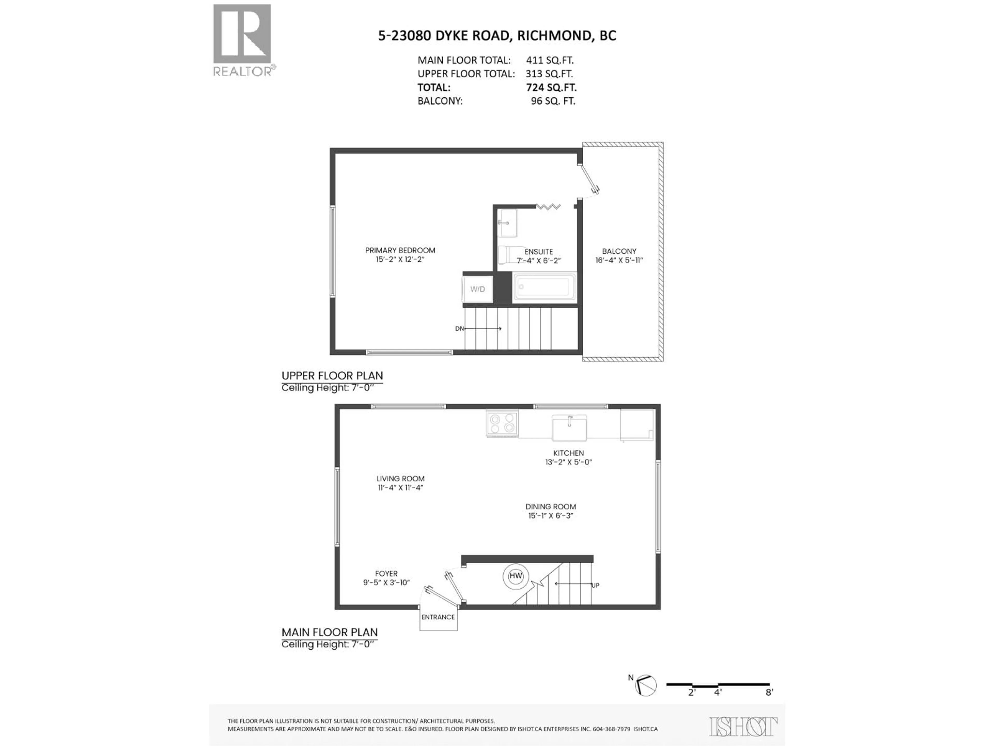 Floor plan for 5 - 23080 DYKE ROAD, Richmond British Columbia V6V1E1