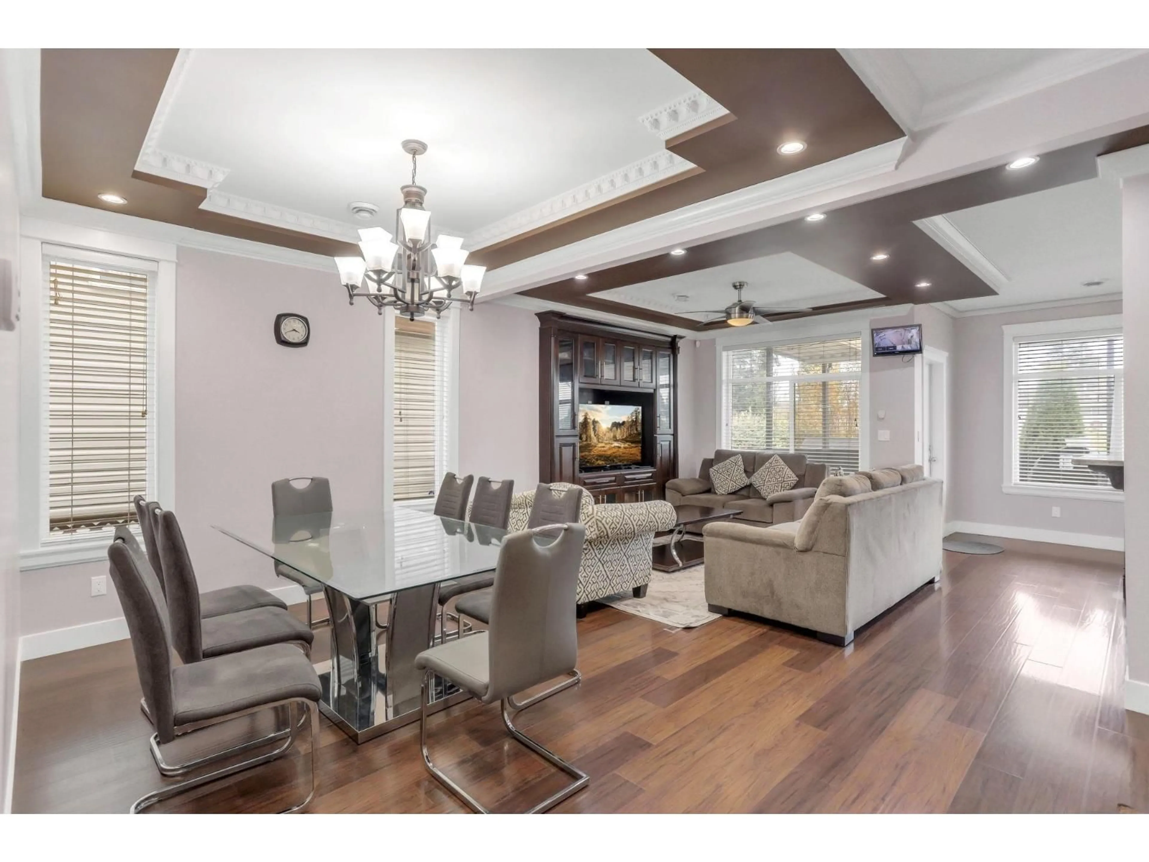 Dining room, wood/laminate floor for 6677 125A STREET, Surrey British Columbia V3W1V7