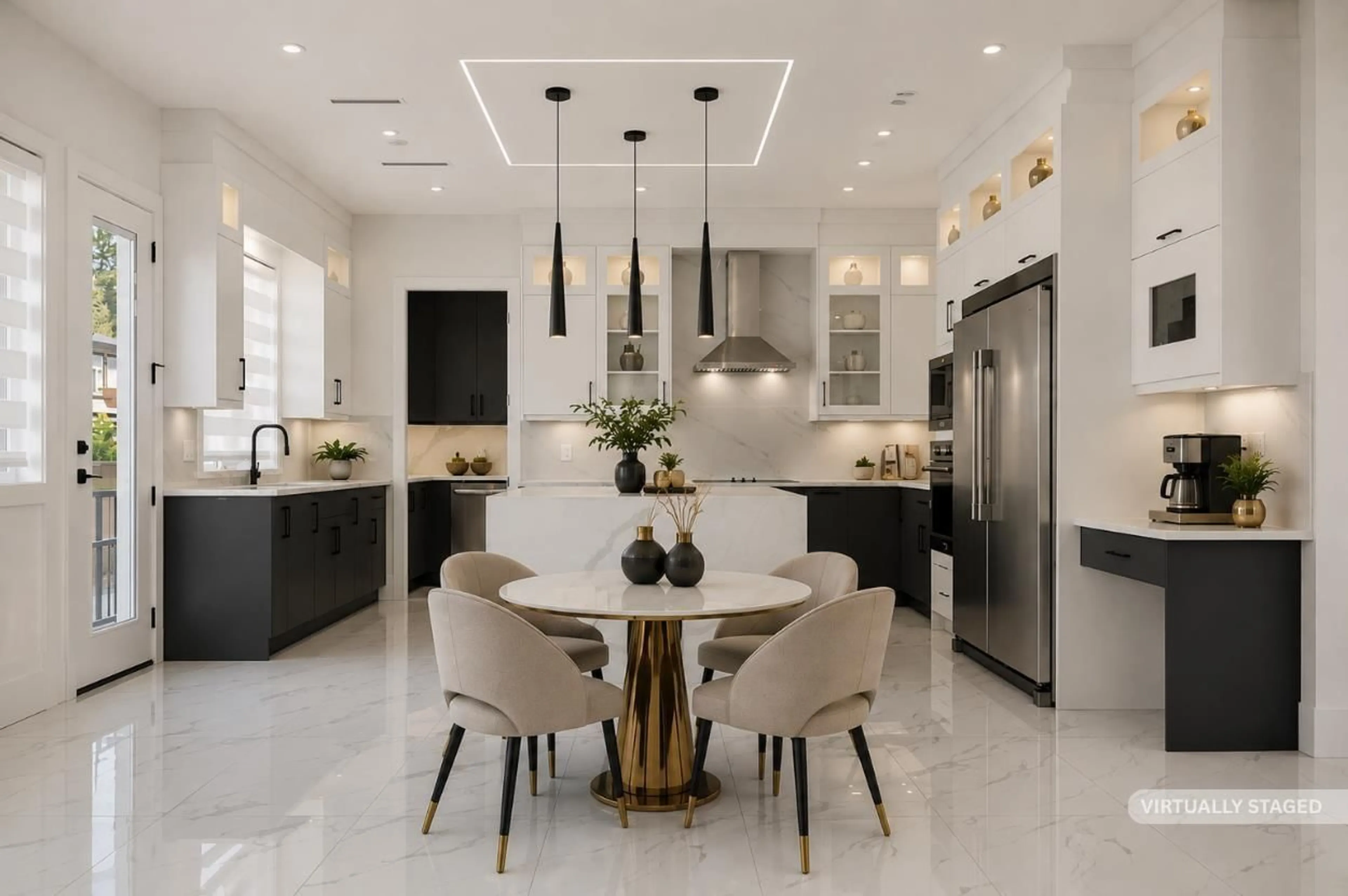Contemporary kitchen, ceramic/tile floor for 20133 27 AVENUE, Langley British Columbia V2Z0B6