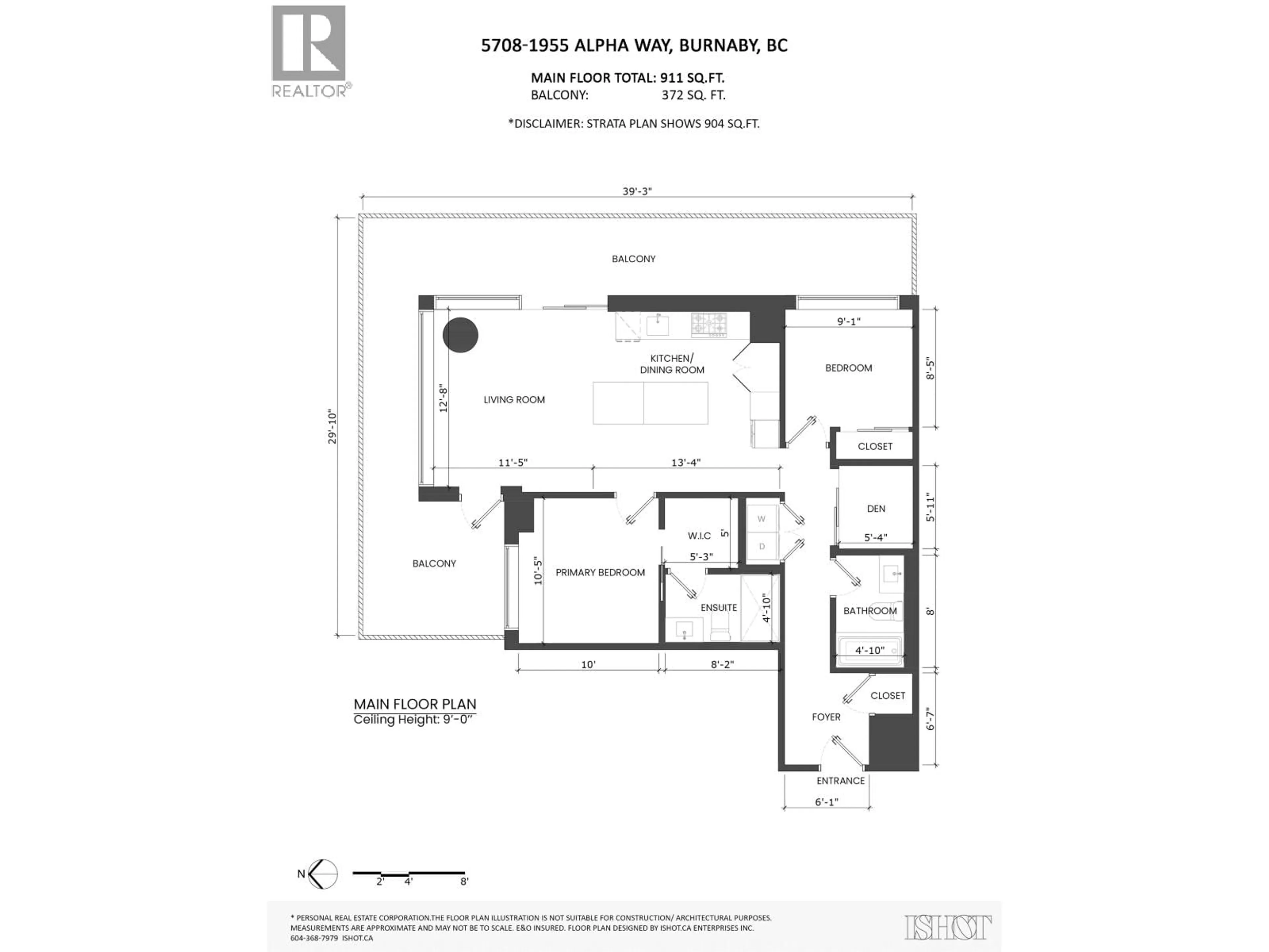 Floor plan for 5708 - 1955 ALPHA WAY, Burnaby British Columbia V5C0K6