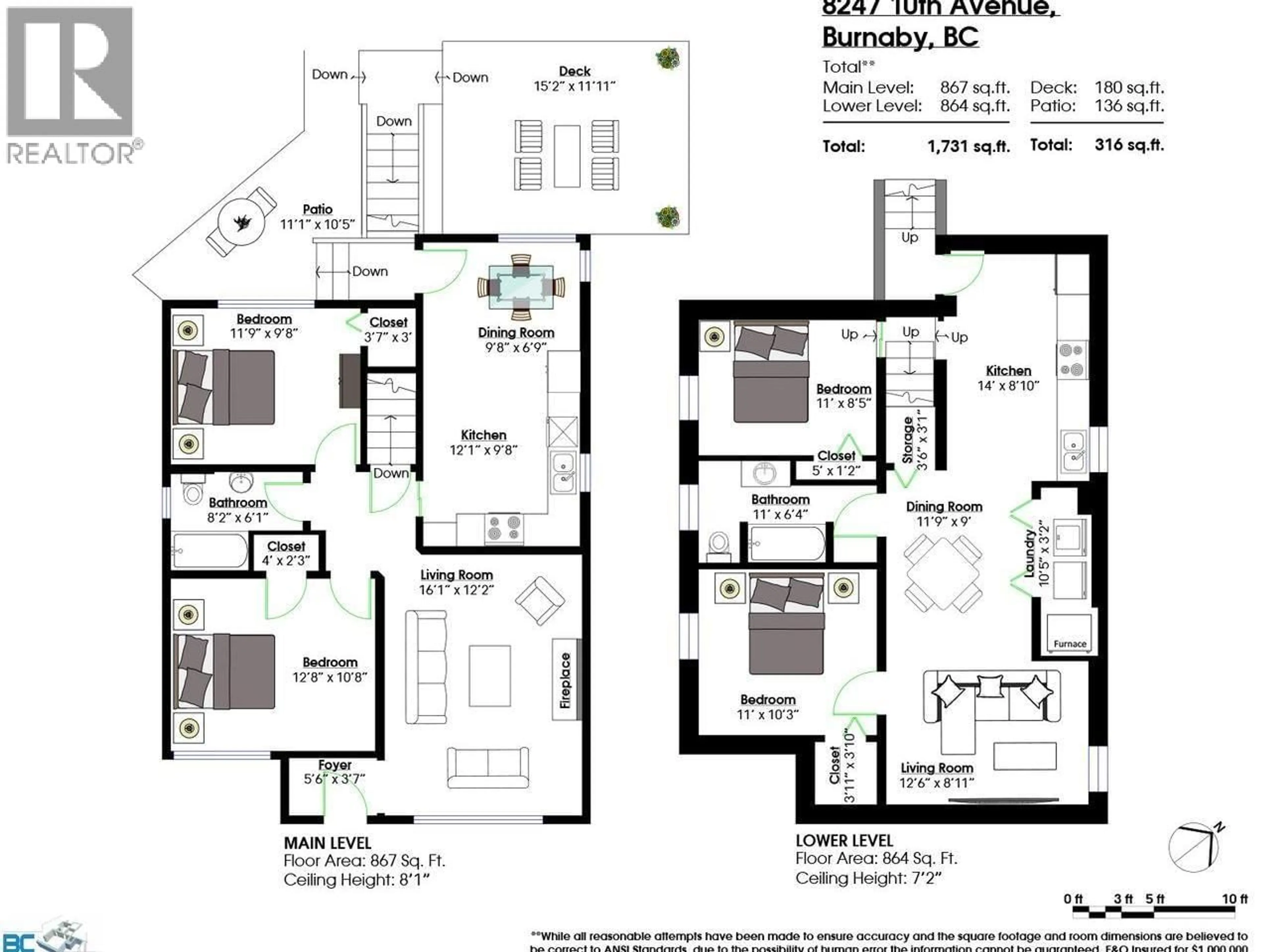 Floor plan for 8247 10TH AVENUE, Burnaby British Columbia V3N2S6