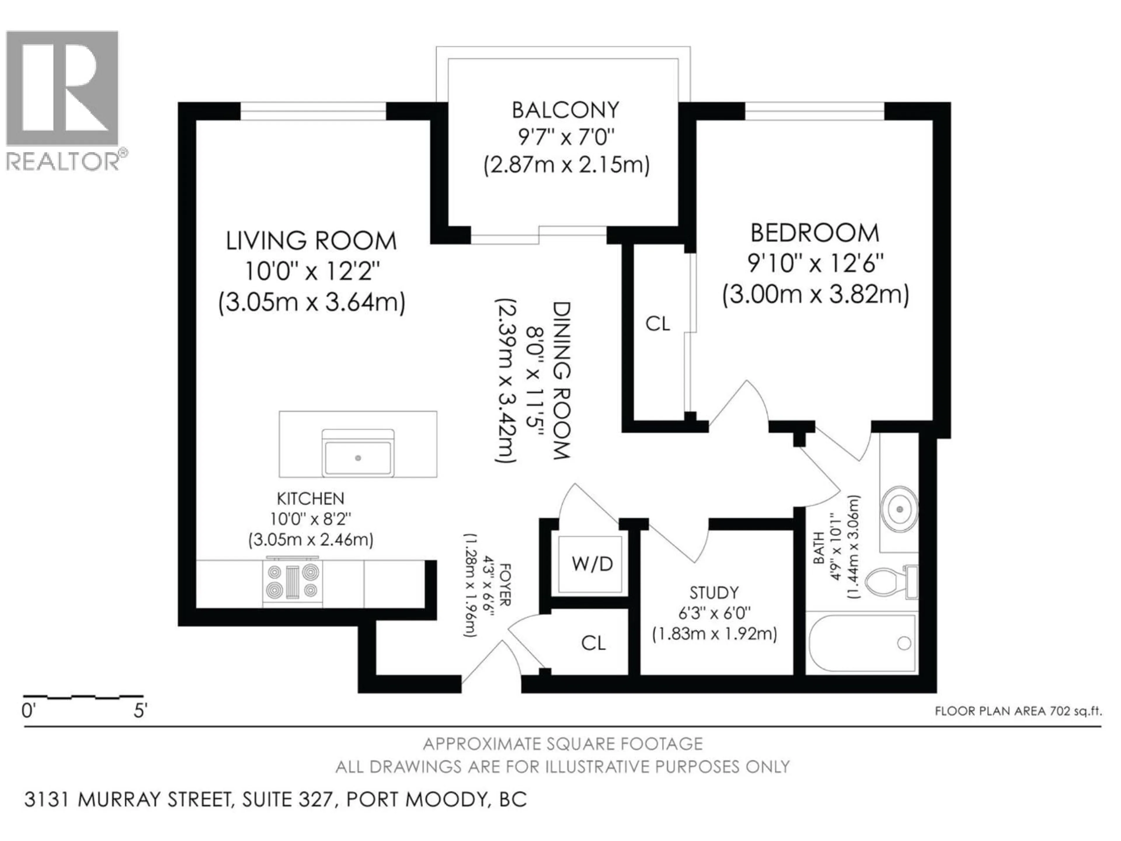 Floor plan for 327 - 3131 MURRAY STREET, Port Moody British Columbia V3H0L9
