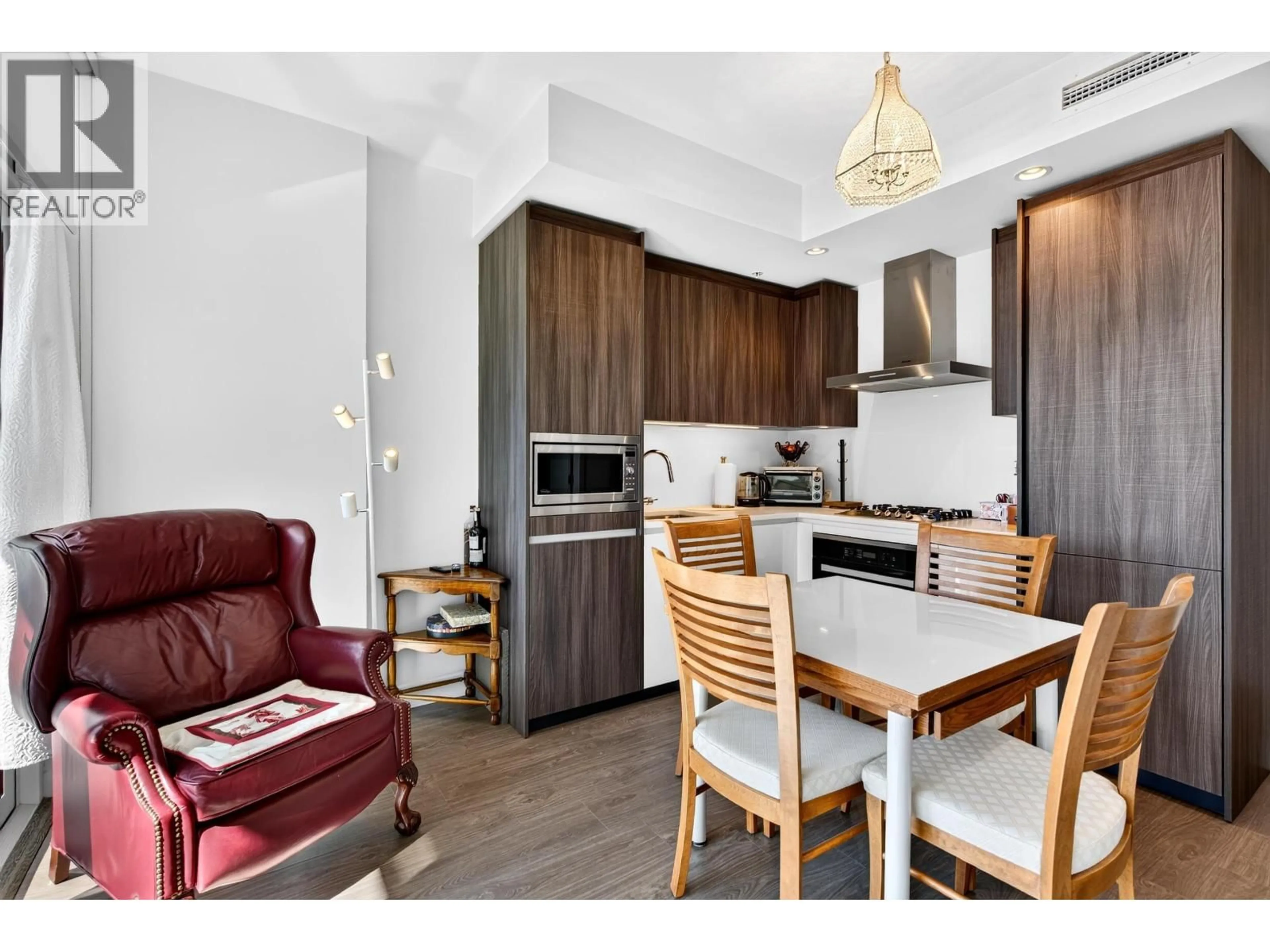 Open concept kitchen, wood/laminate floor for 1410 - 8133 COOK ROAD, Richmond British Columbia V6Y0L7