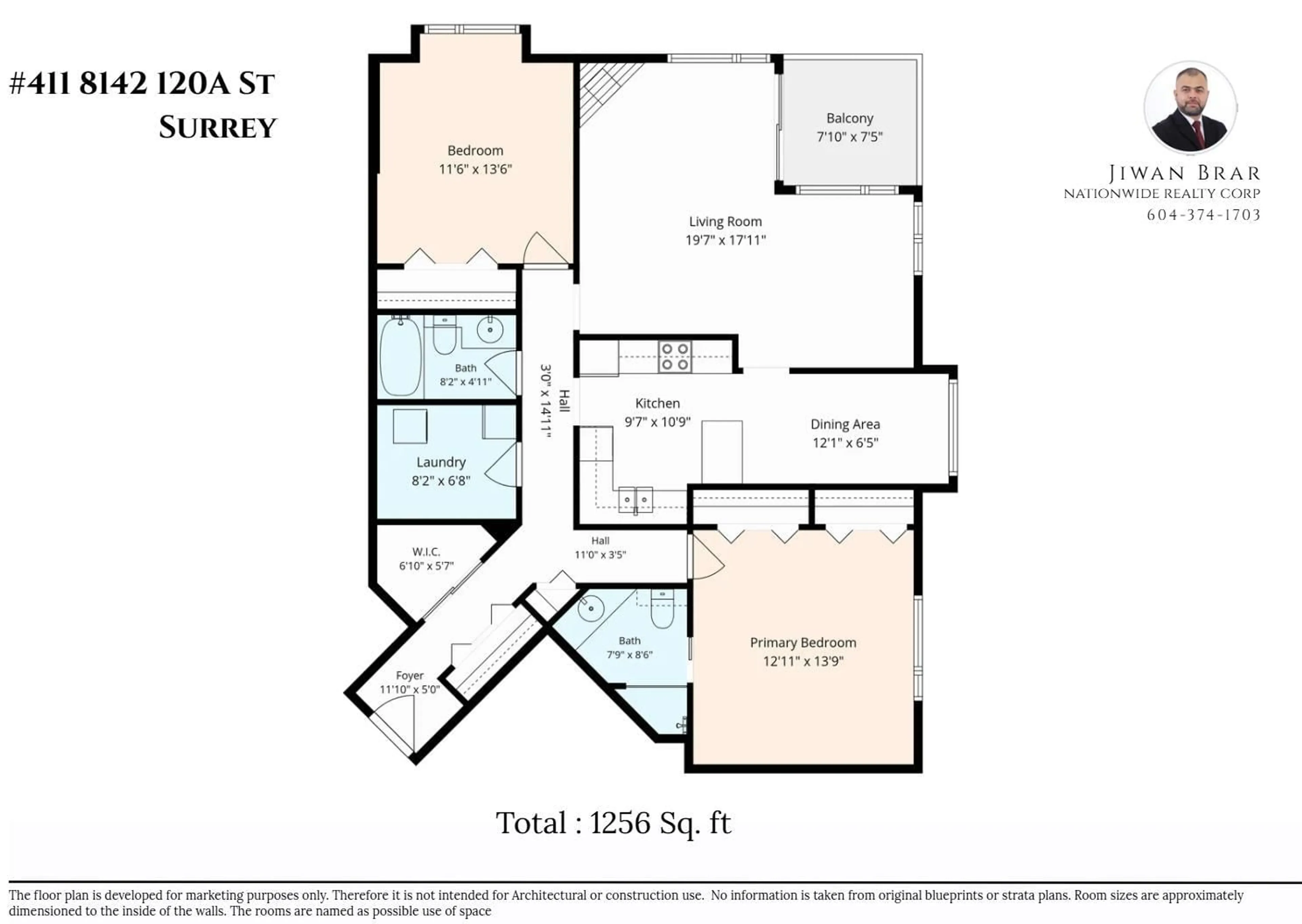 Floor plan for 411 - 8142 120A STREET, Surrey British Columbia V3W0N1
