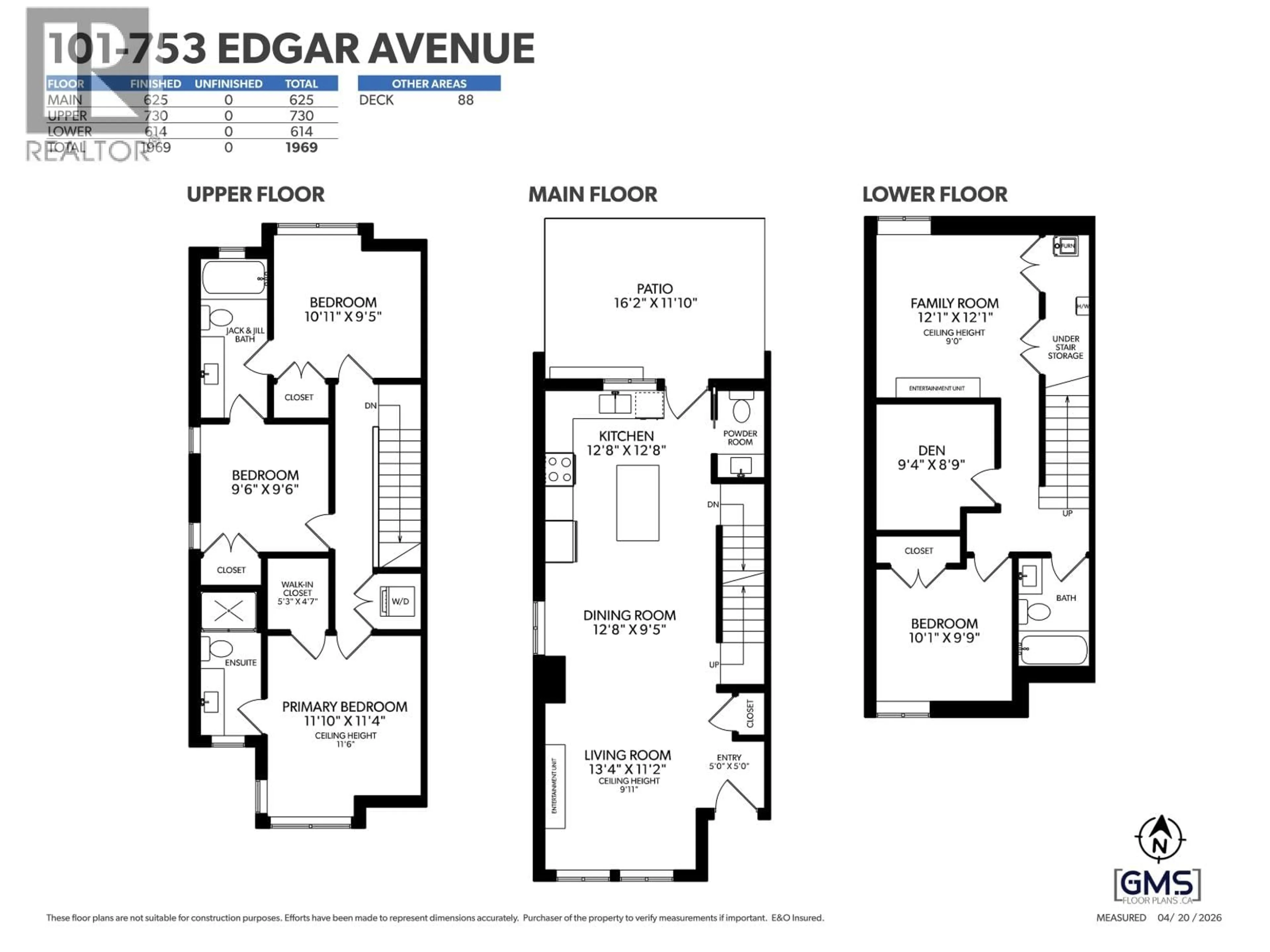 Floor plan for 101 - 753 EDGAR AVENUE, Coquitlam British Columbia V3K2J3