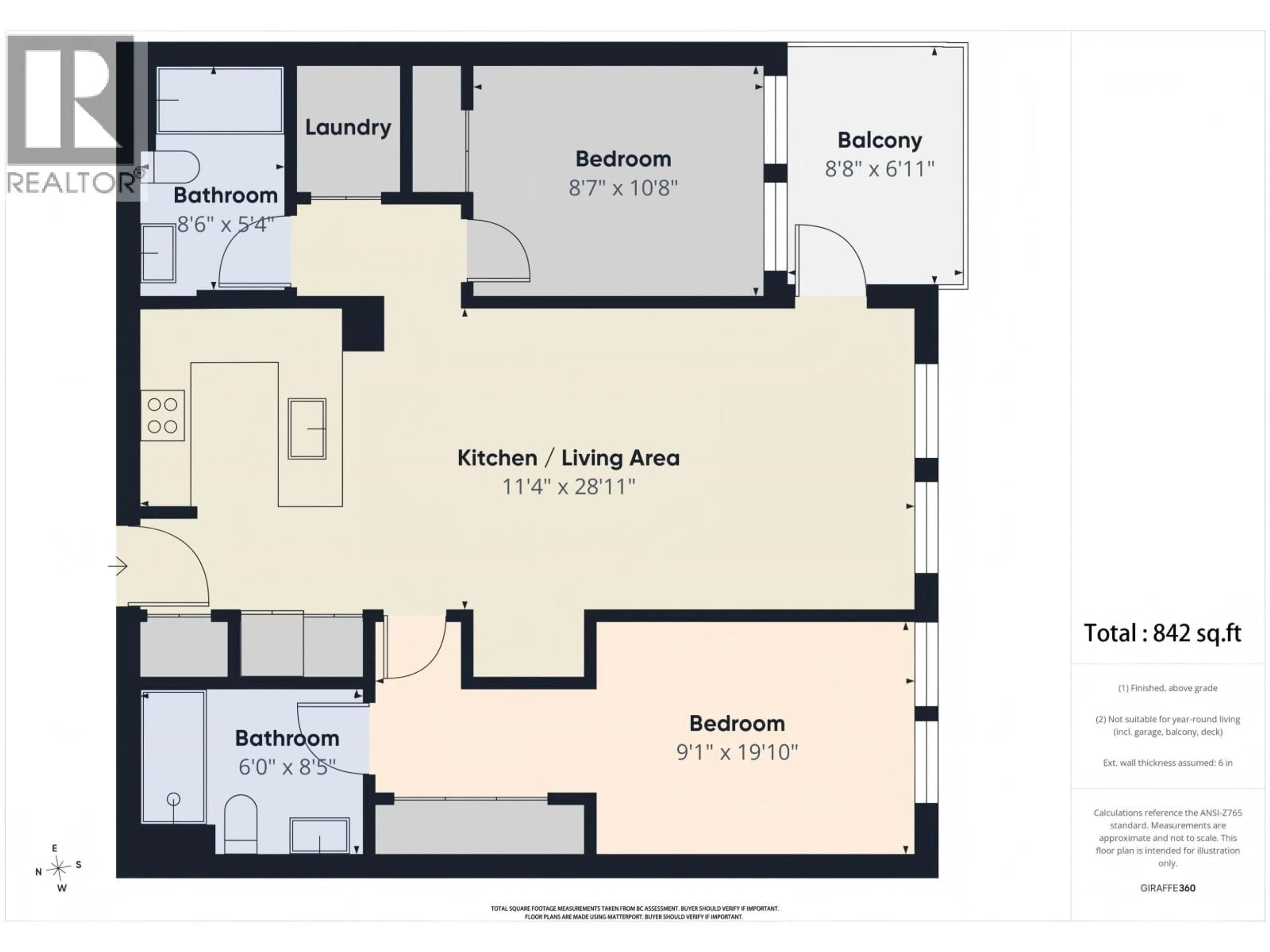 Floor plan for 212 - 9228 SLOPES MEWS, Burnaby British Columbia V5A0E9
