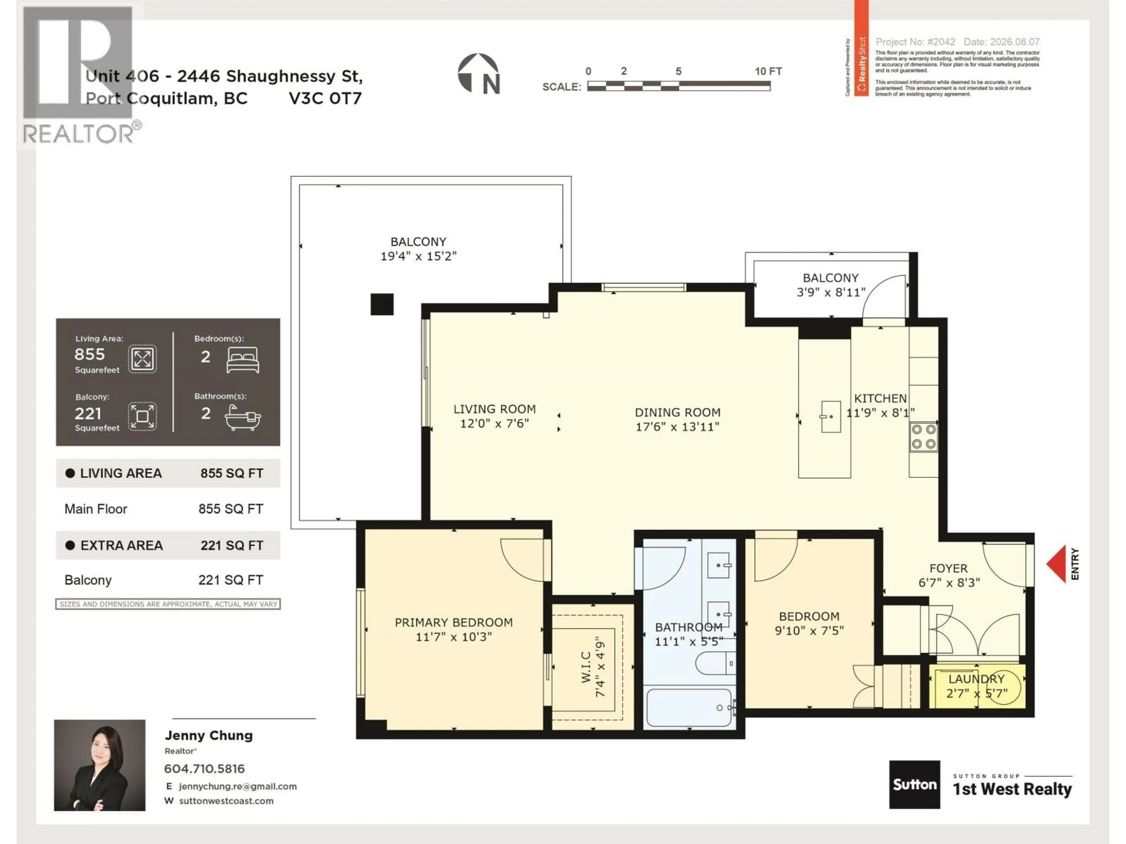 Floor plan for 406 - 2446 SHAUGHNESSY STREET, Port Coquitlam British Columbia V3C3E5