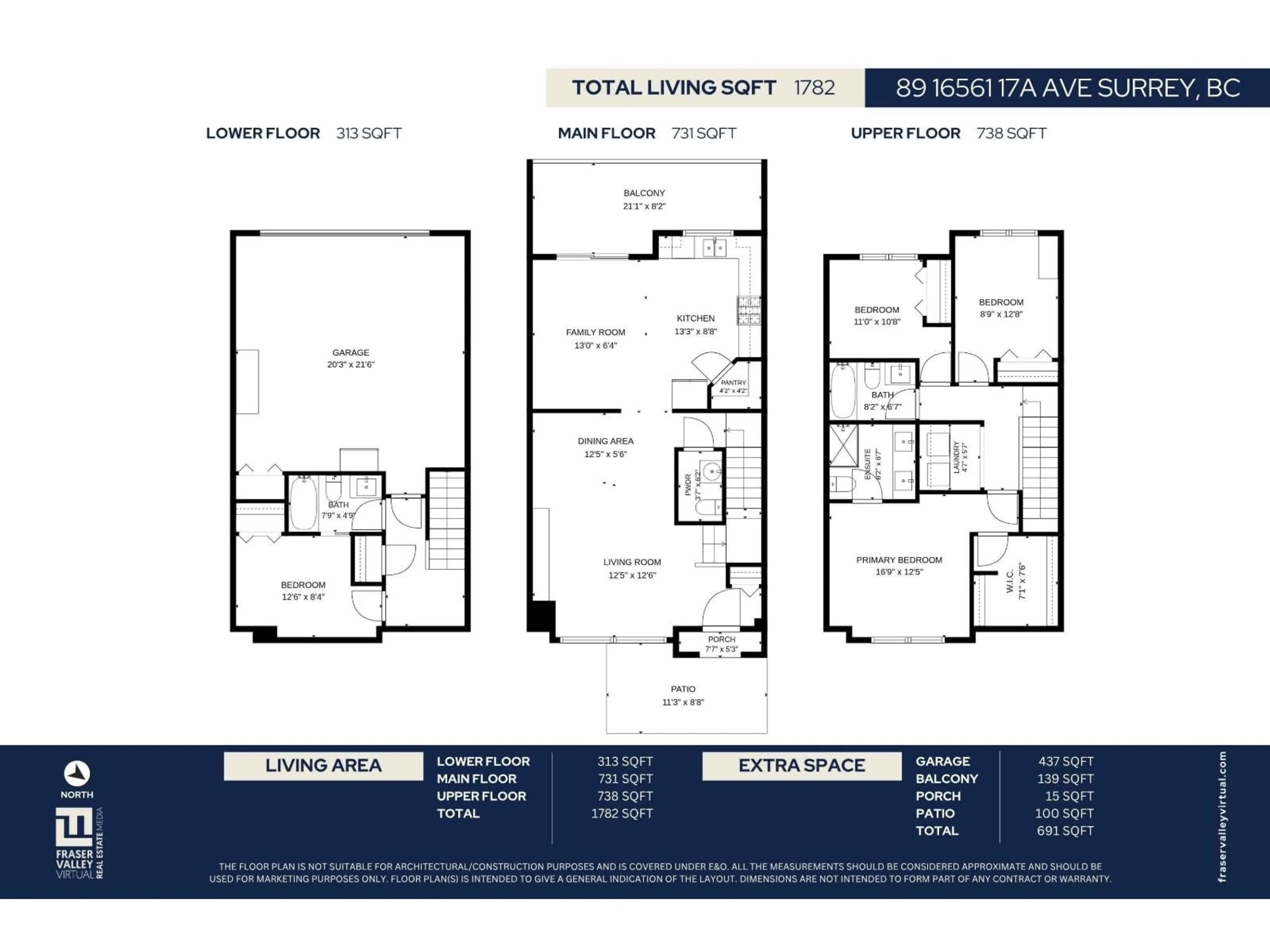 Floor plan for 89 - 16561 17A STREET, Surrey British Columbia V3Z1J3