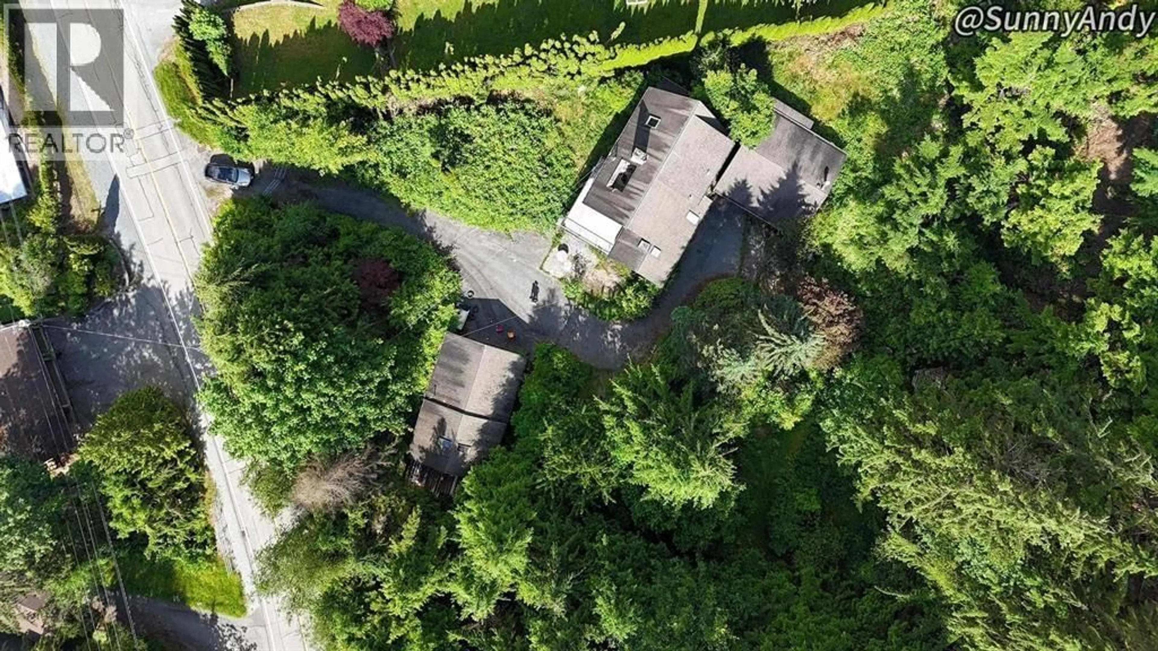 A pic from outside/outdoor area/front of a property/back of a property/a pic from drone, street for 3450 BEDWELL BAY ROAD, Belcarra British Columbia V3H4S2