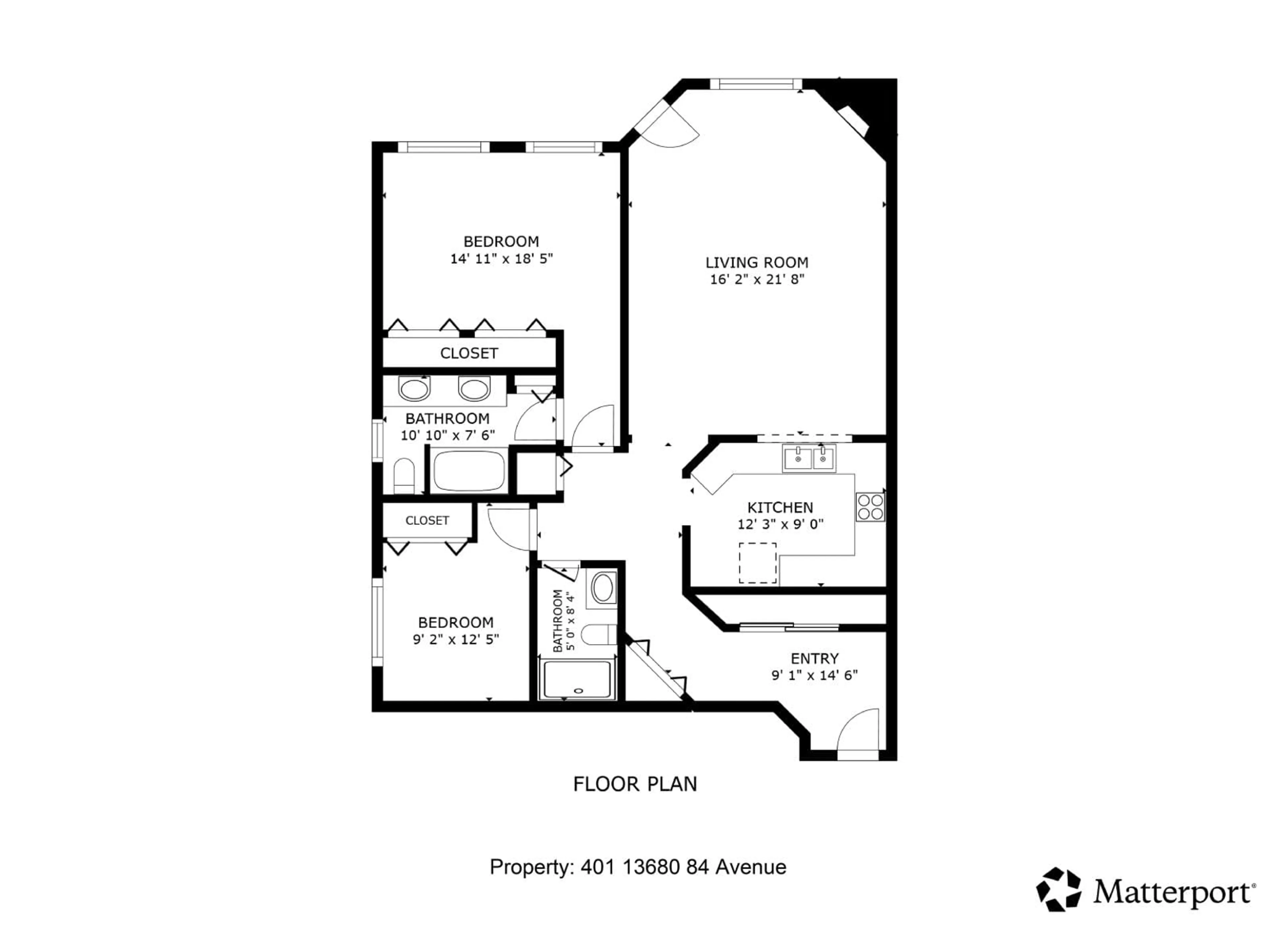 Floor plan for 401 - 13680 84 AVENUE, Surrey British Columbia V3W0T6