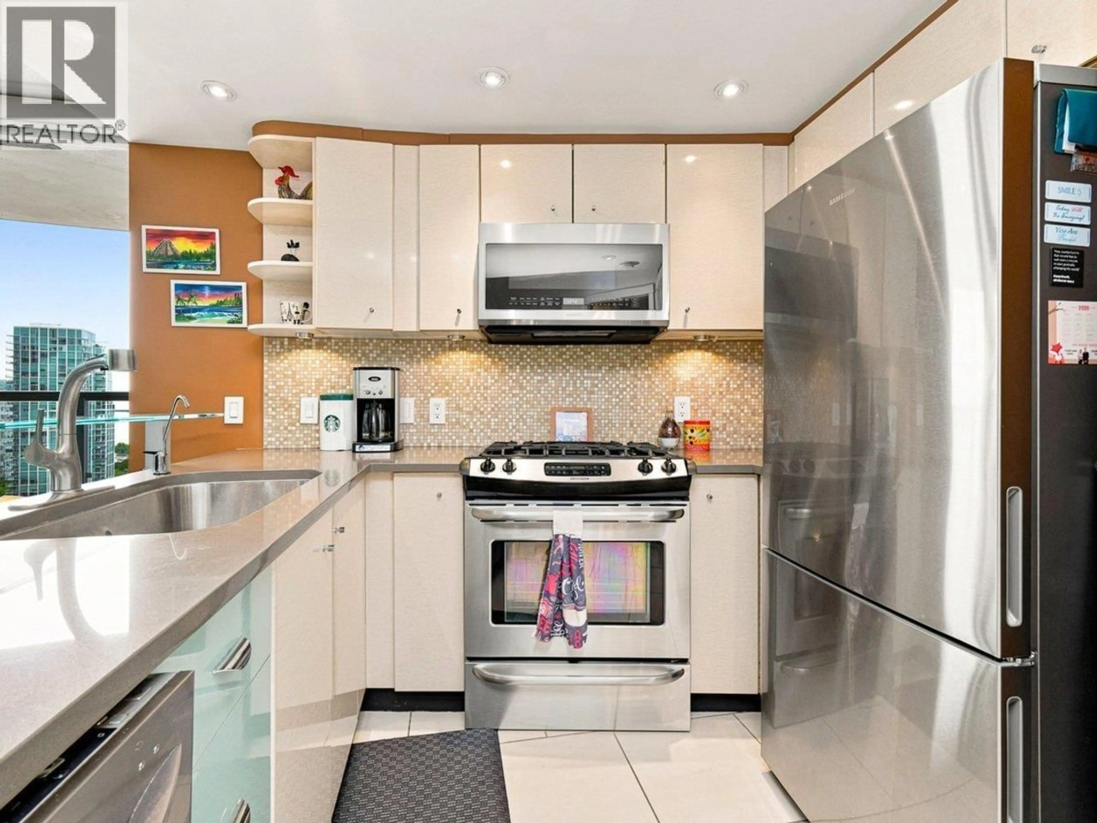 Standard kitchen, ceramic/tile floor for 2307 - 501 PACIFIC STREET, Vancouver British Columbia V6Z2X6