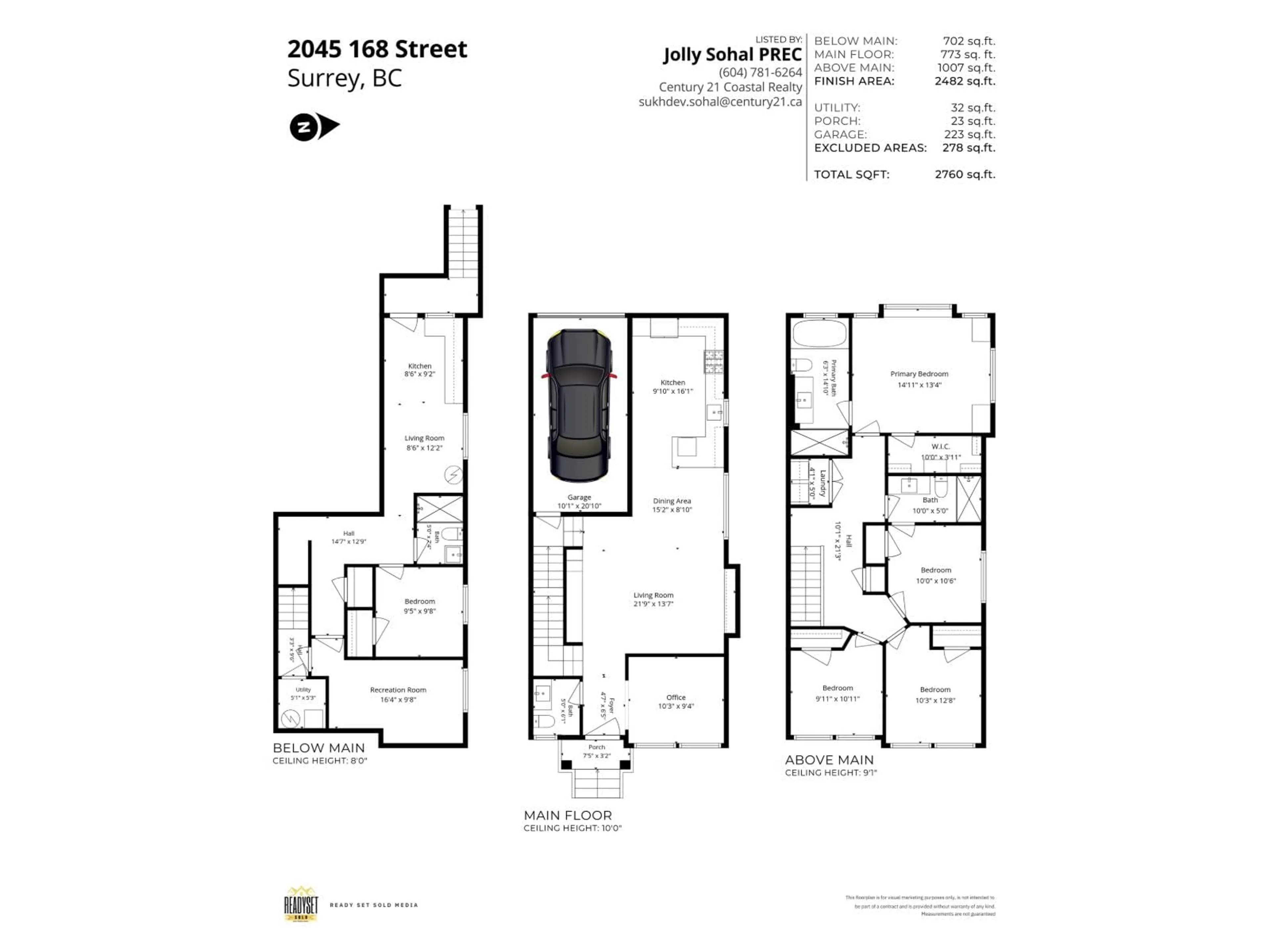 Floor plan for 2045 168 STREET, Surrey British Columbia V3Z1H1