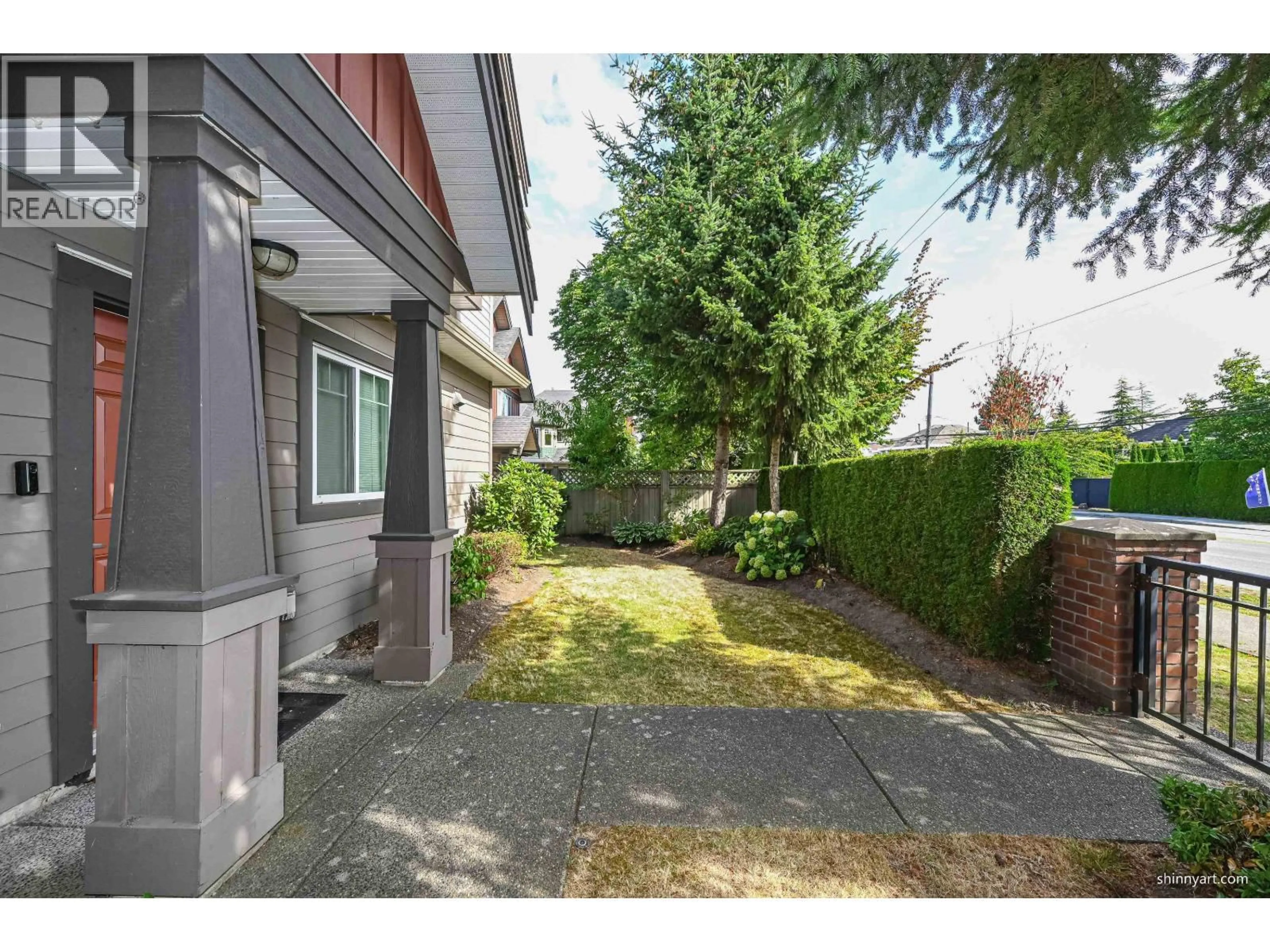 A pic from outside/outdoor area/front of a property/back of a property/a pic from drone, street for 27 - 9699 SILLS AVENUE, Richmond British Columbia V6Y0C8