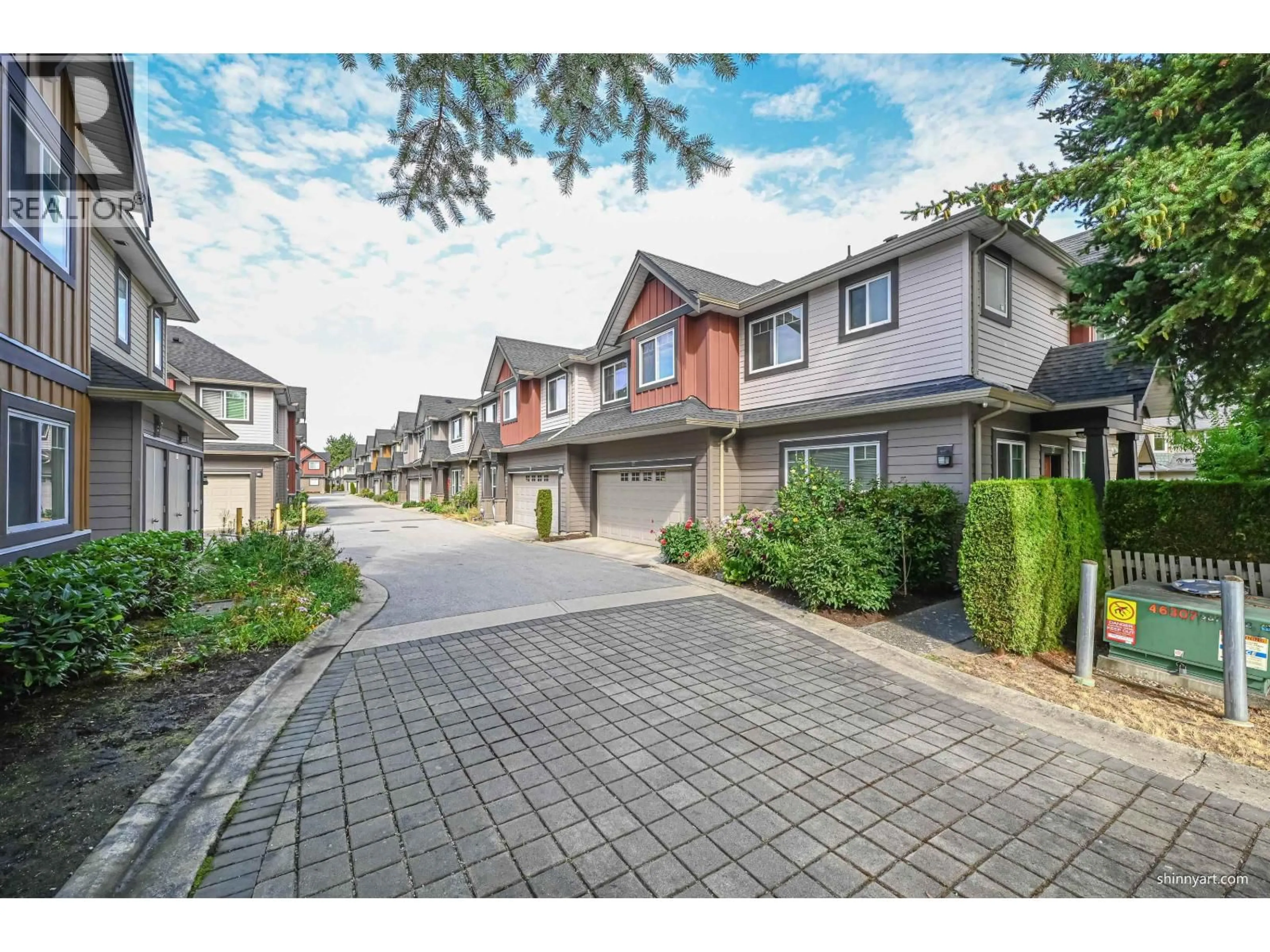 A pic from outside/outdoor area/front of a property/back of a property/a pic from drone, street for 27 - 9699 SILLS AVENUE, Richmond British Columbia V6Y0C8