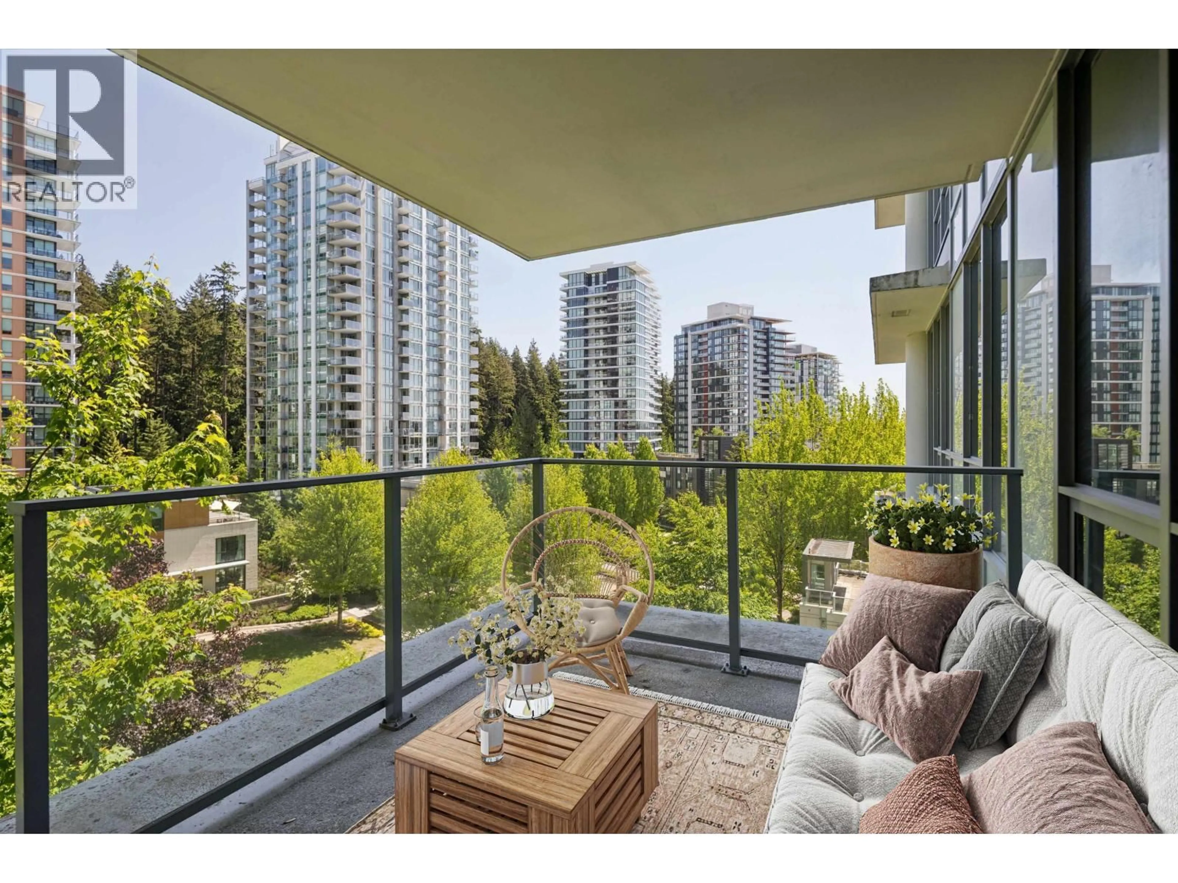 Patio, city buildings view from balcony for 710 - 5728 BERTON AVENUE, Vancouver British Columbia V6S0E5