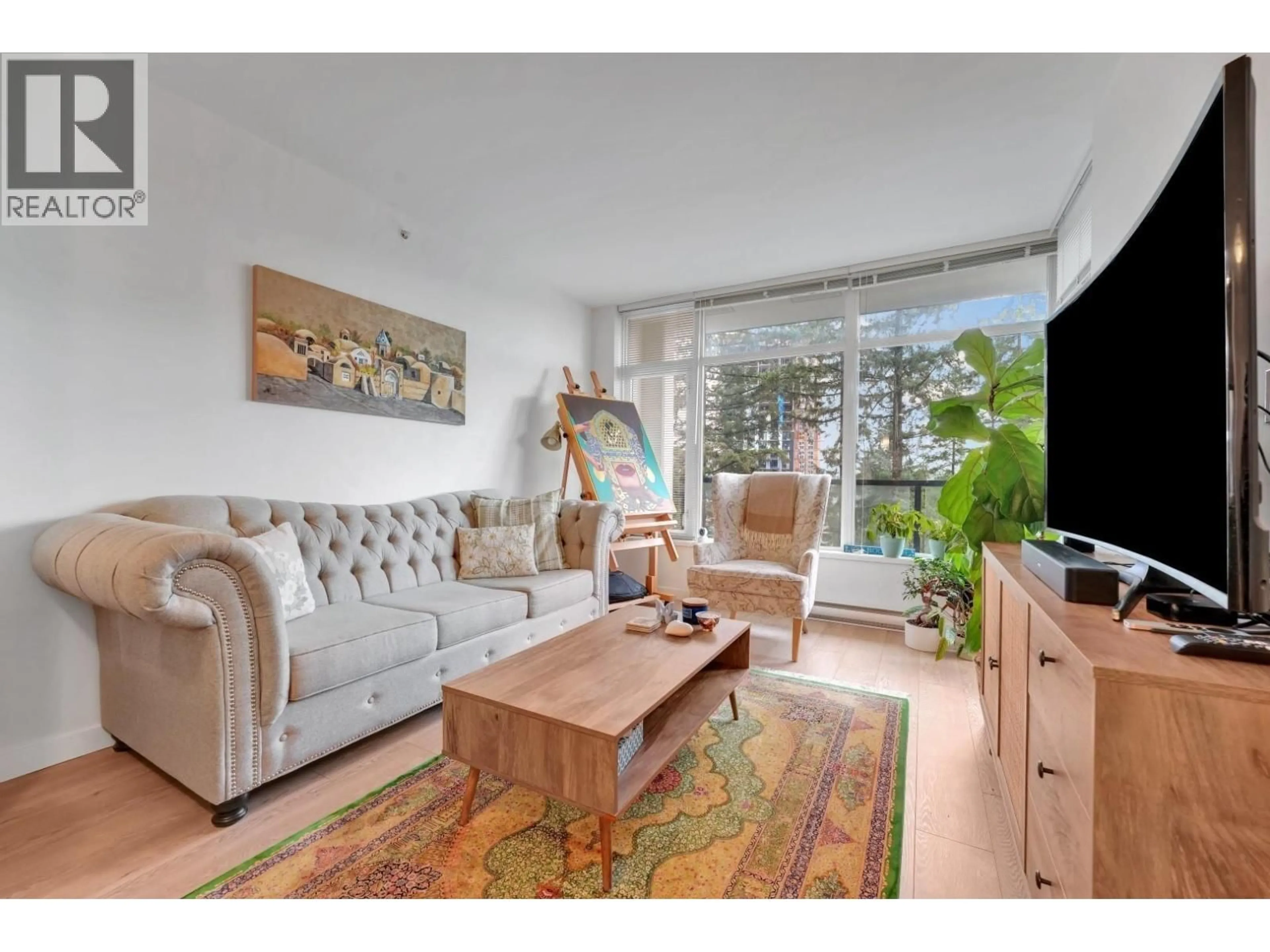 Living room with furniture, wood/laminate floor for 1106 - 3080 LINCOLN STREET, Coquitlam British Columbia V3B0L9