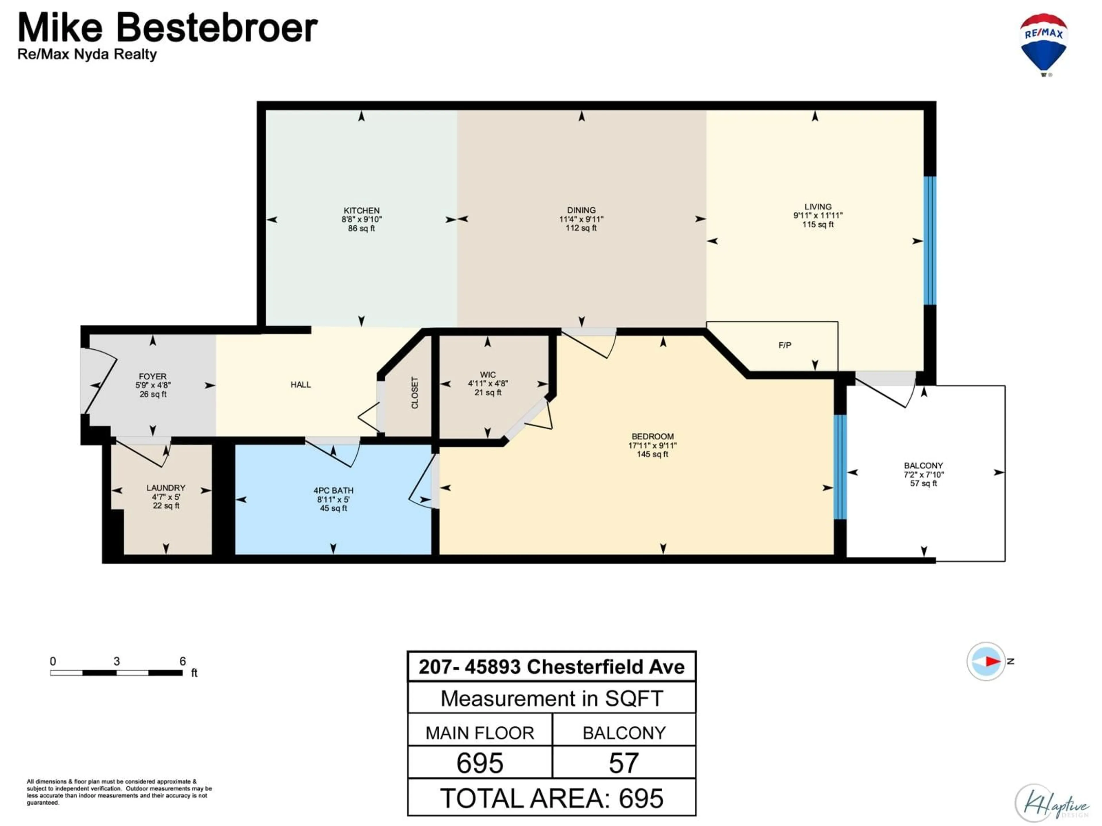 Floor plan for 207 - 45893 CHESTERFIELD AVENUE, Chilliwack British Columbia V2P1M5