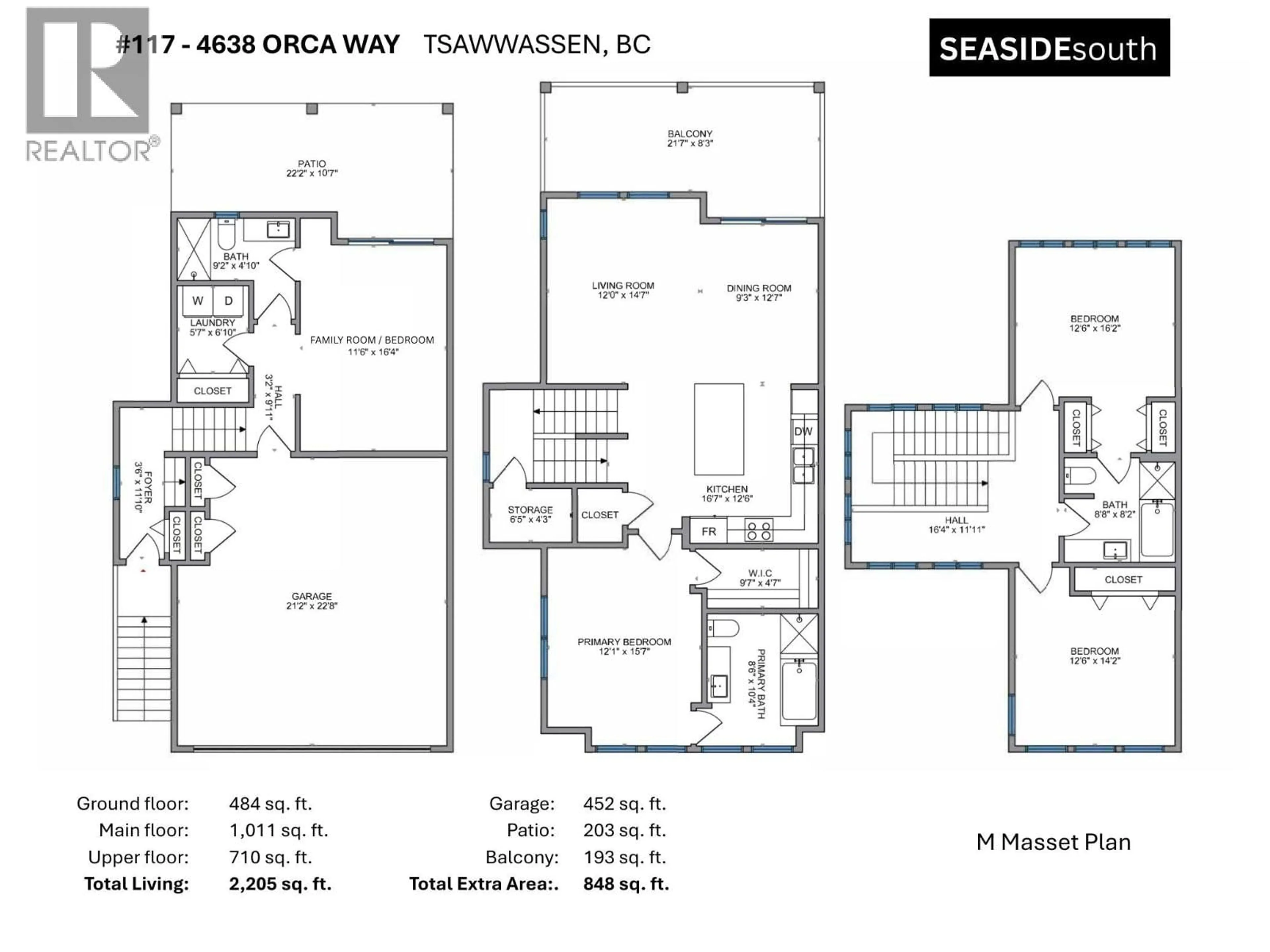 Floor plan for 117 - 4638 ORCA WAY, Tsawwassen British Columbia V4M0C2