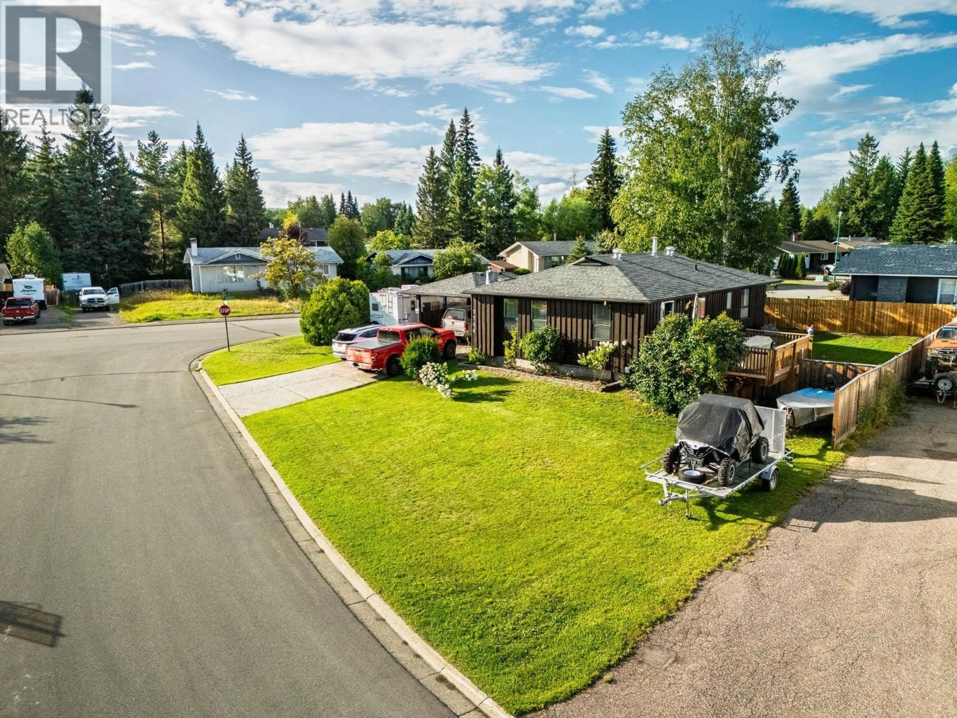 A pic from outside/outdoor area/front of a property/back of a property/a pic from drone, street for 7786 LANCASTER CRESCENT, Prince George British Columbia V2N3R6