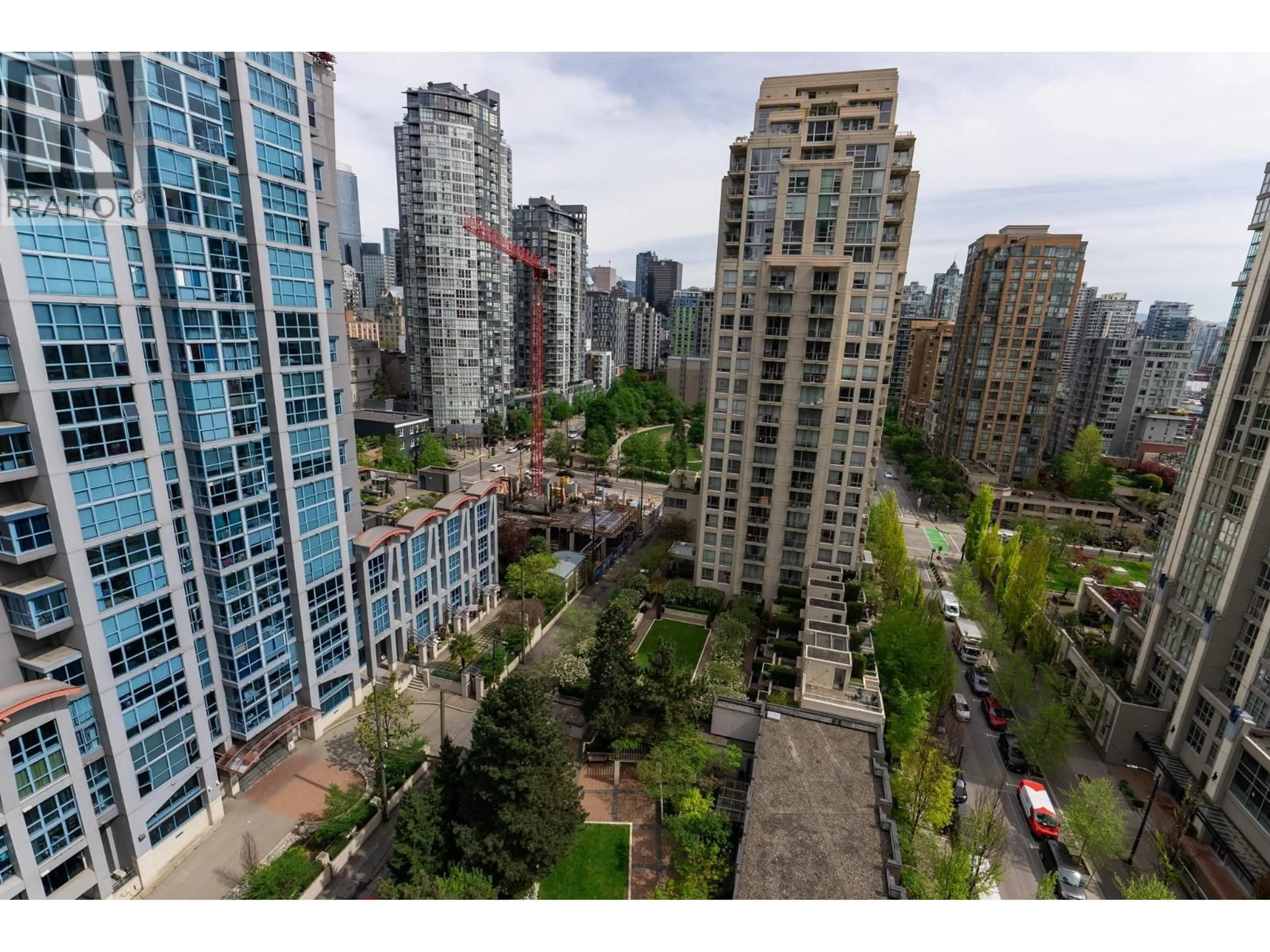 A pic from outside/outdoor area/front of a property/back of a property/a pic from drone, city buildings view from balcony for 1703 - 1295 RICHARDS STREET, Vancouver British Columbia V6B4K8