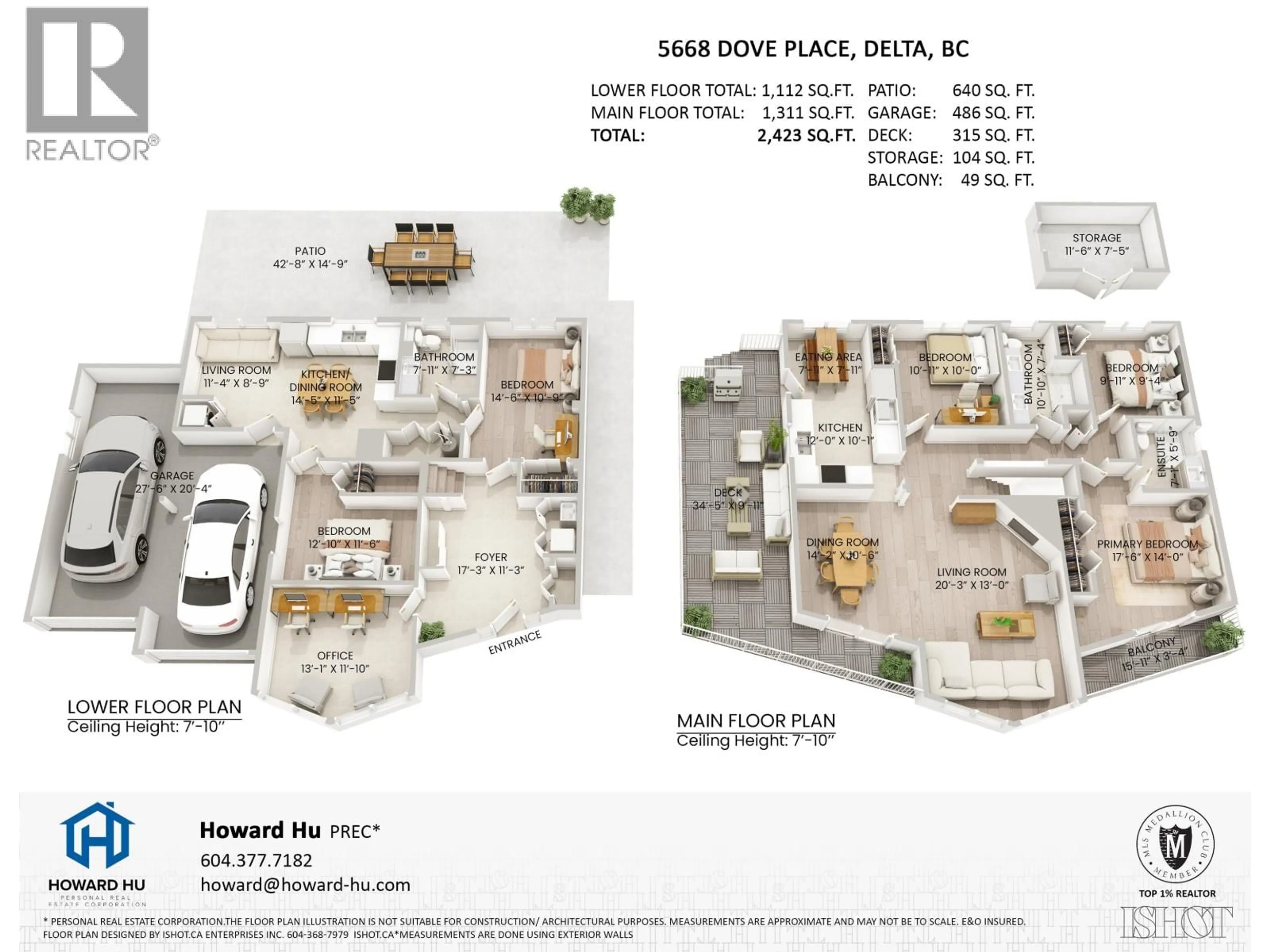 Floor plan for 5668 DOVE PLACE, Delta British Columbia V4K3R3