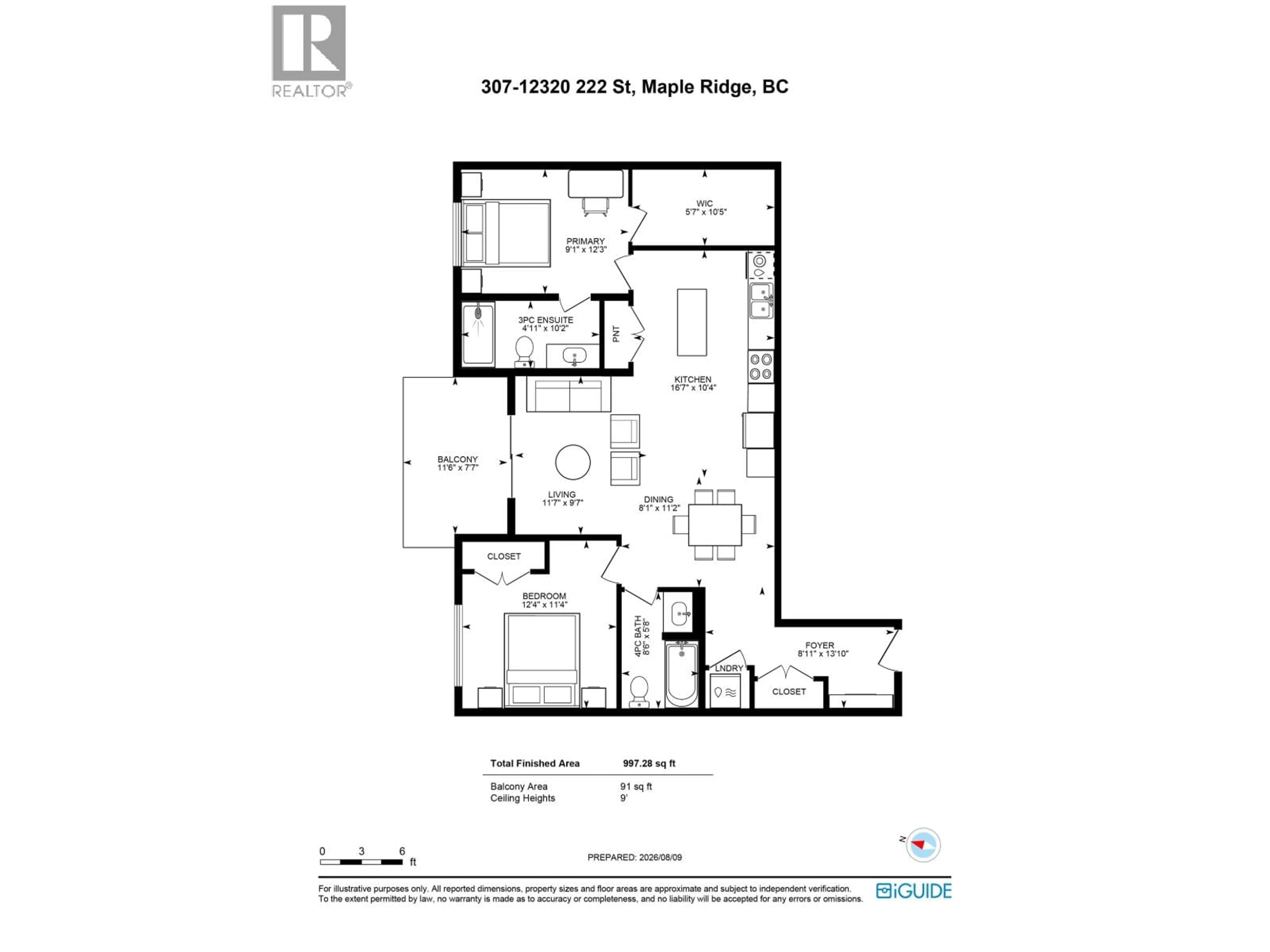 Floor plan for 307 - 12320 222 STREET, Maple Ridge British Columbia V2X3K8