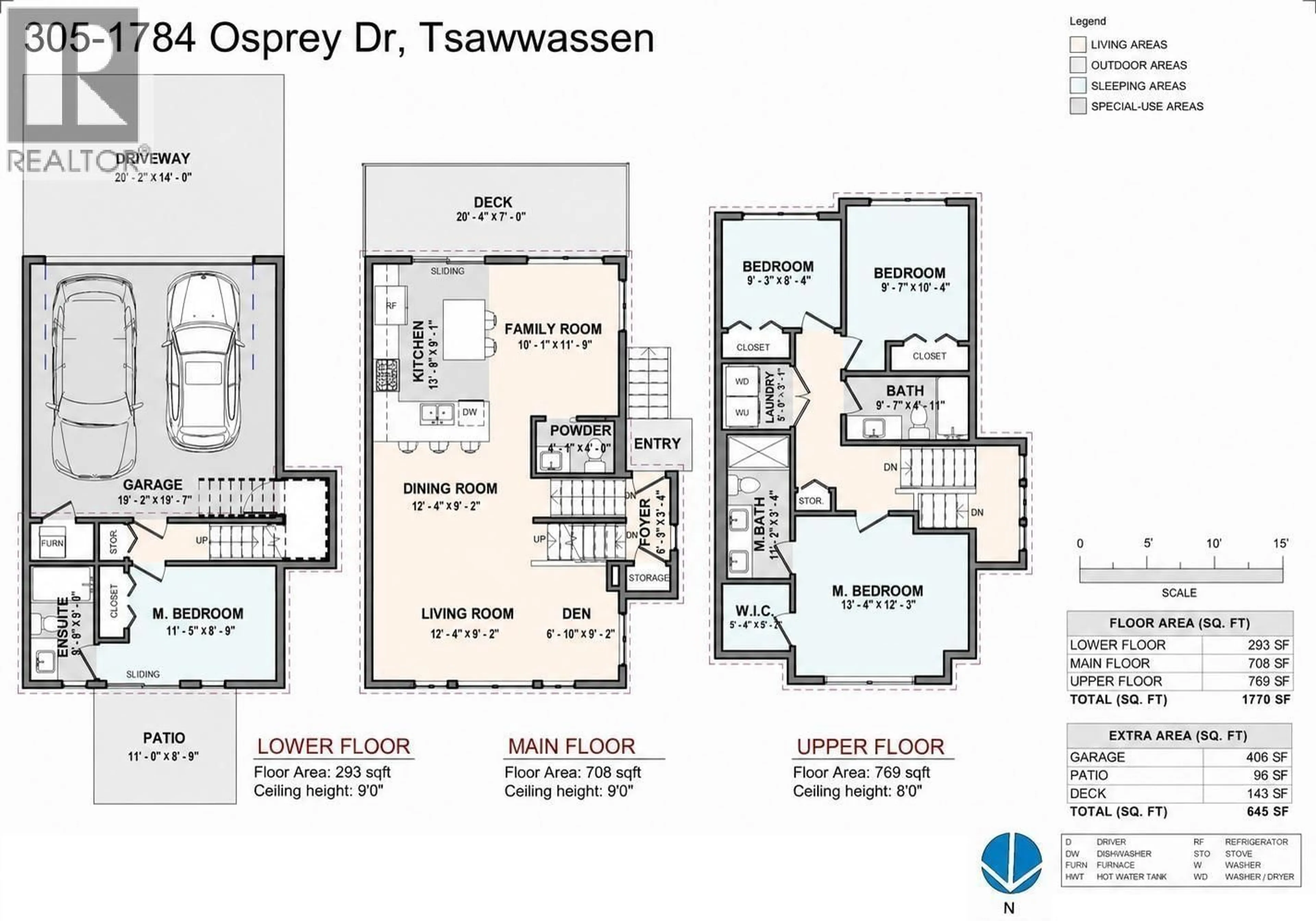 Floor plan for 305 - 1784 OSPREY DRIVE, Tsawwassen British Columbia V4M0B8