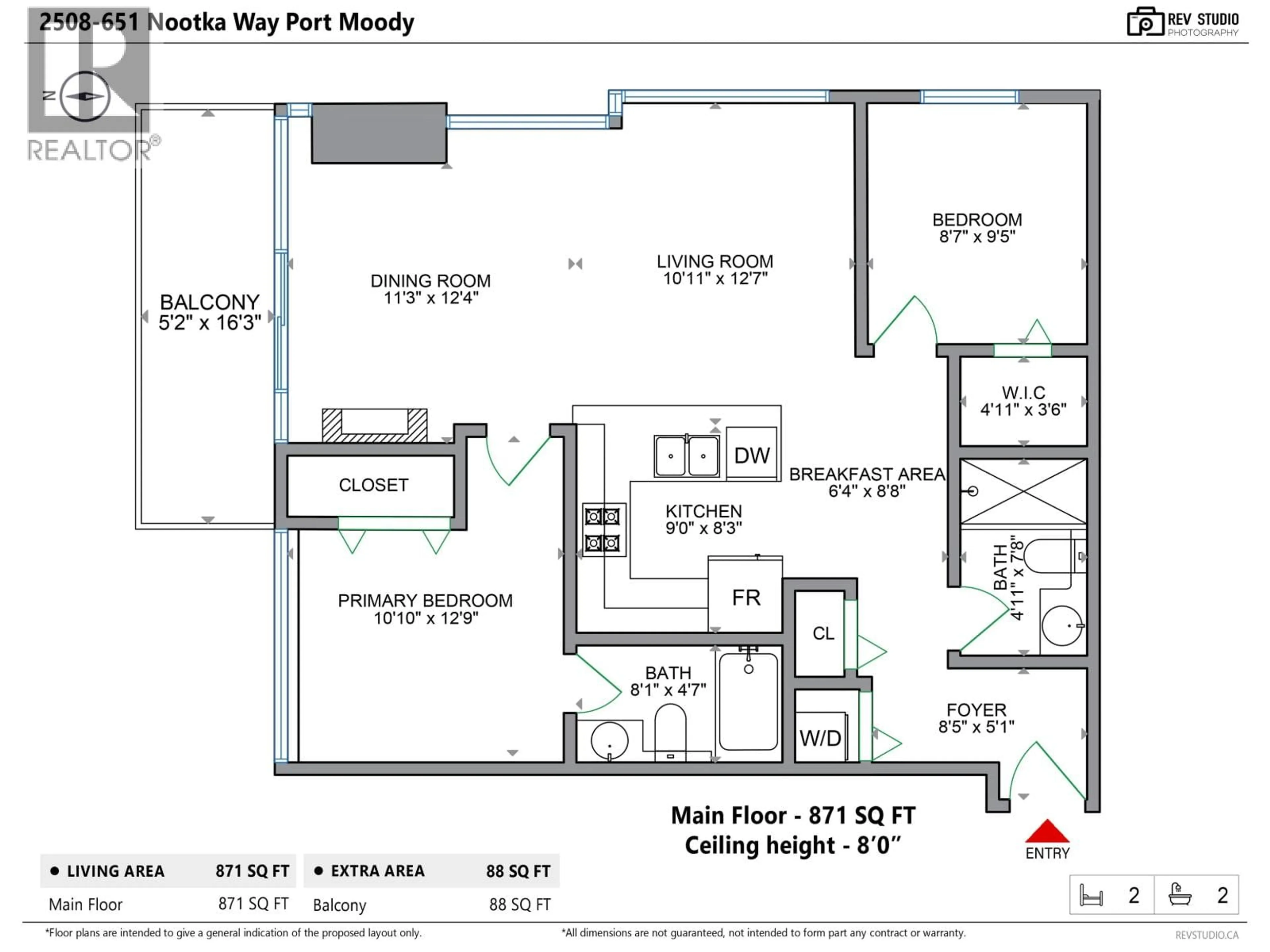 Floor plan for 2508 - 651 NOOTKA WAY, Port Moody British Columbia V3H0A1