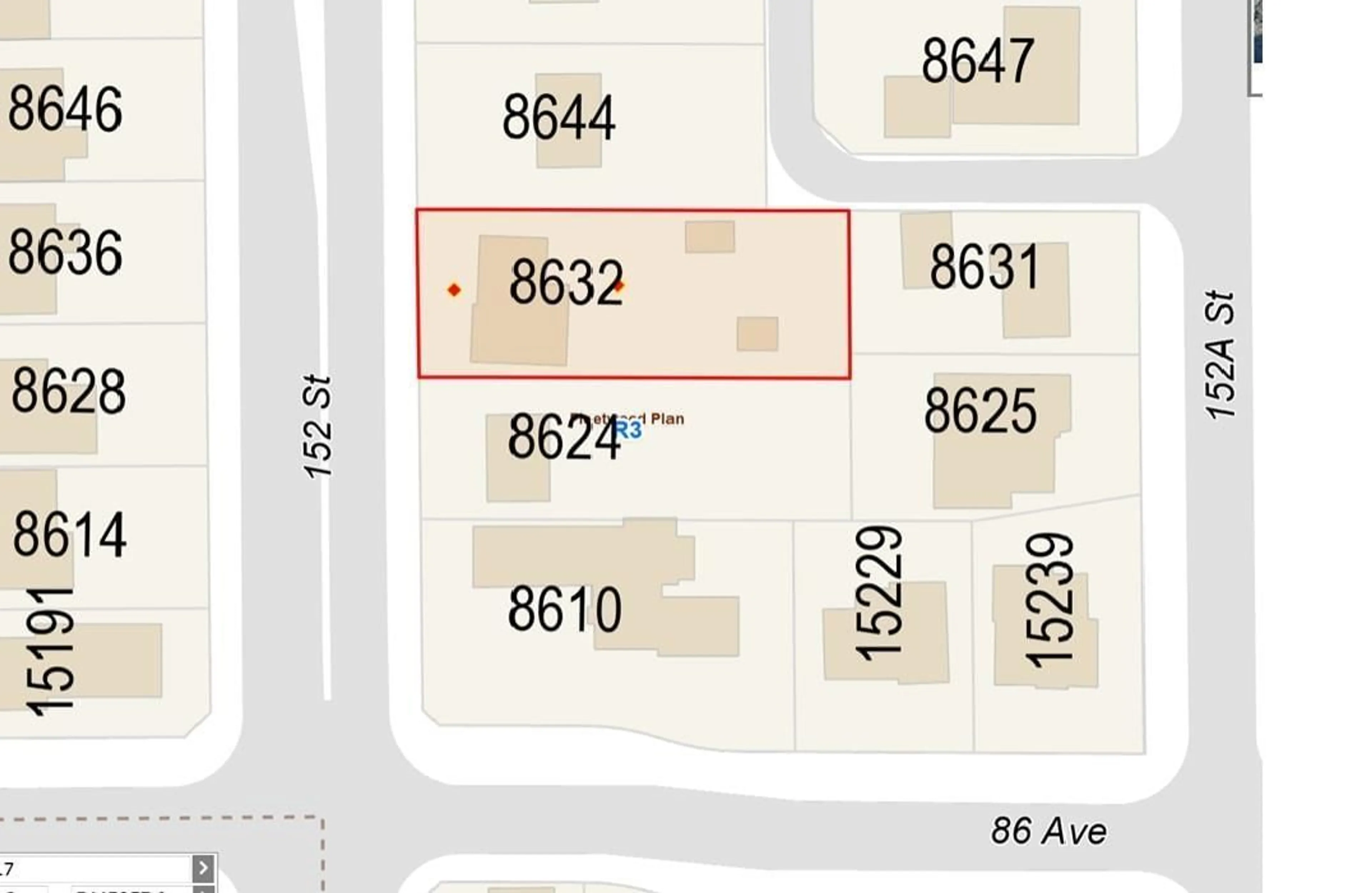 Picture of a map for 8632 152 STREET, Surrey British Columbia V3S3N2