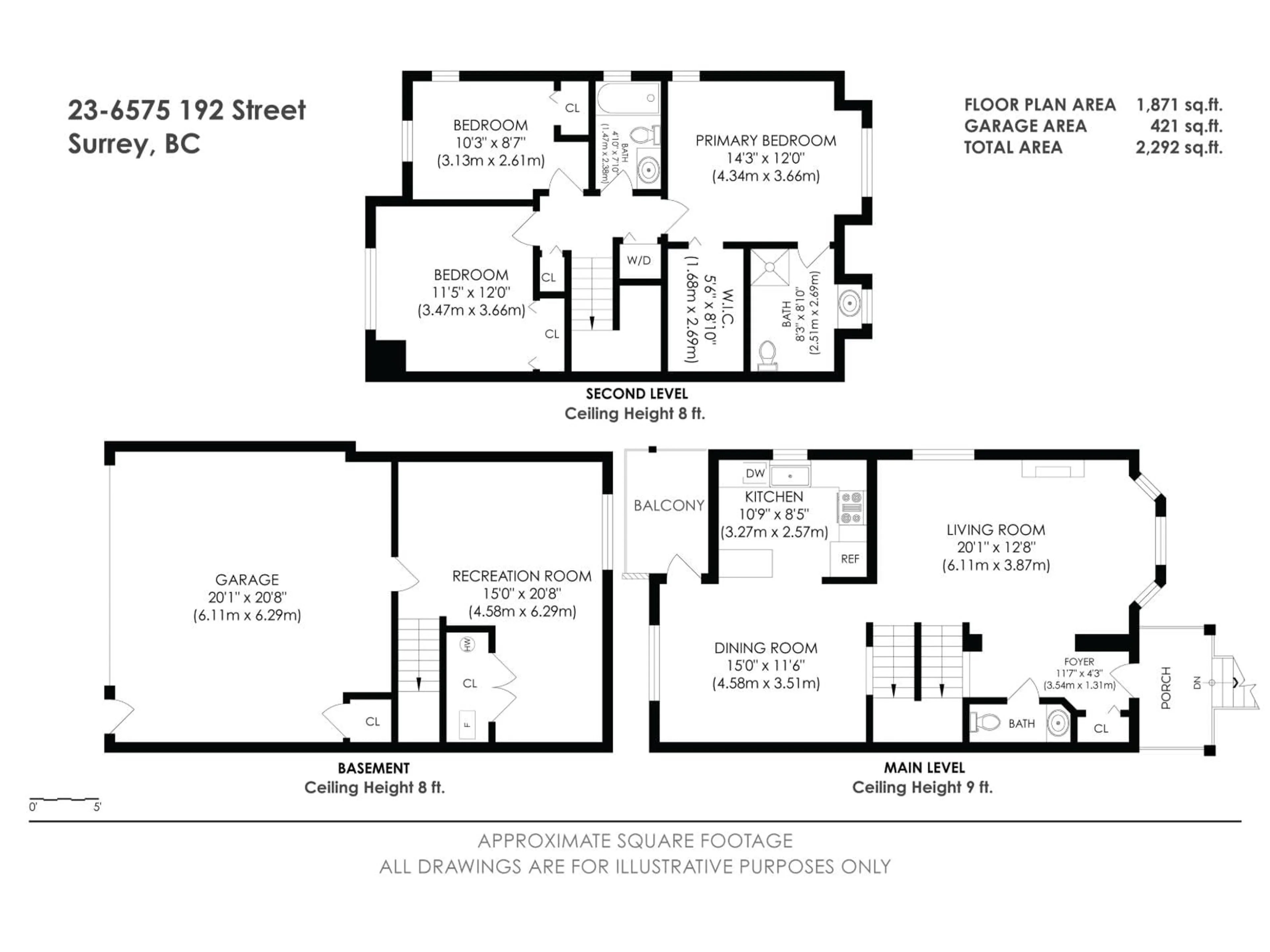 Floor plan for 23 - 6575 192 STREET, Surrey British Columbia V4N5T8