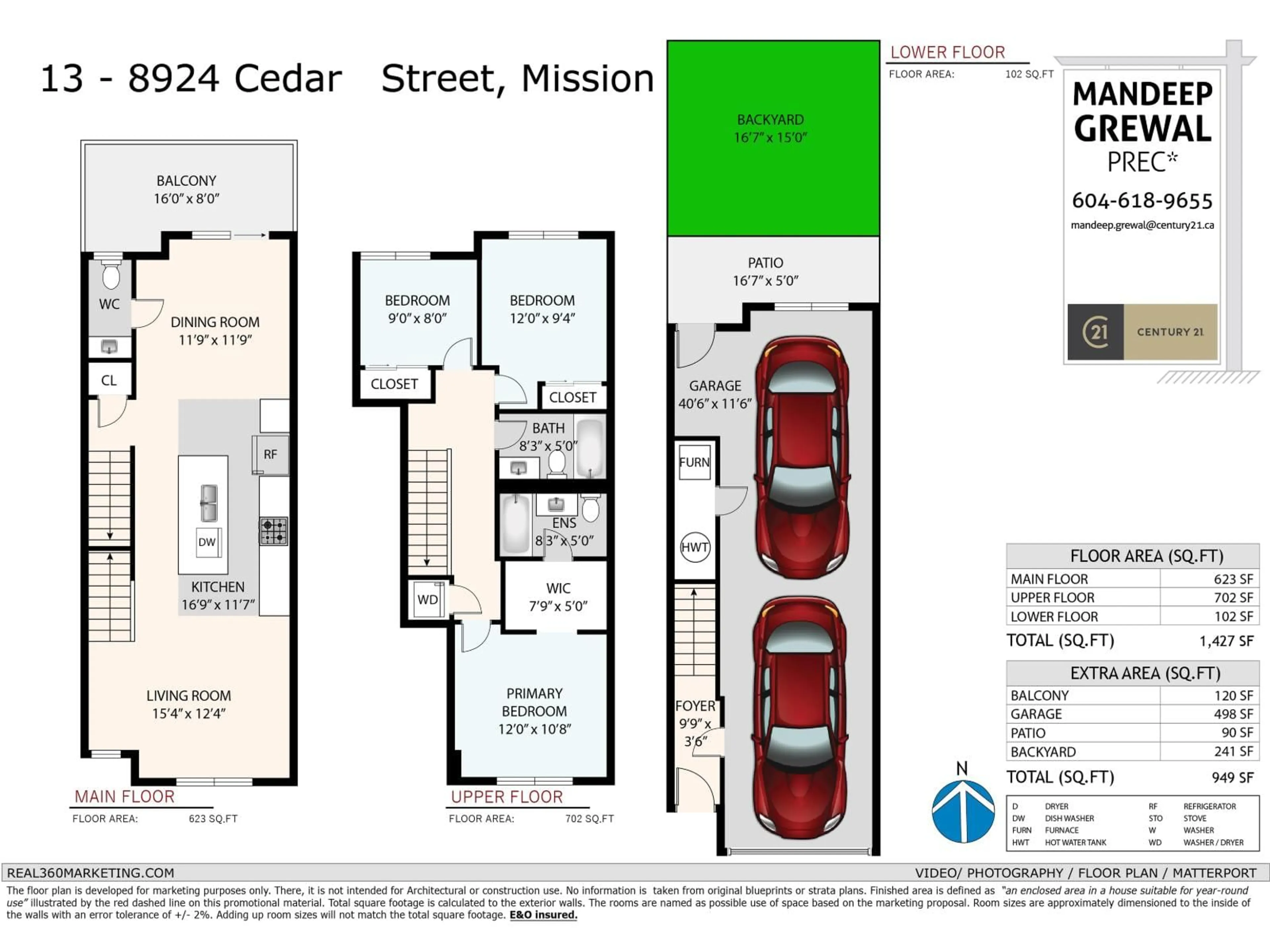 Floor plan for 13 - 8924 CEDAR STREET, Mission British Columbia V4S0G4