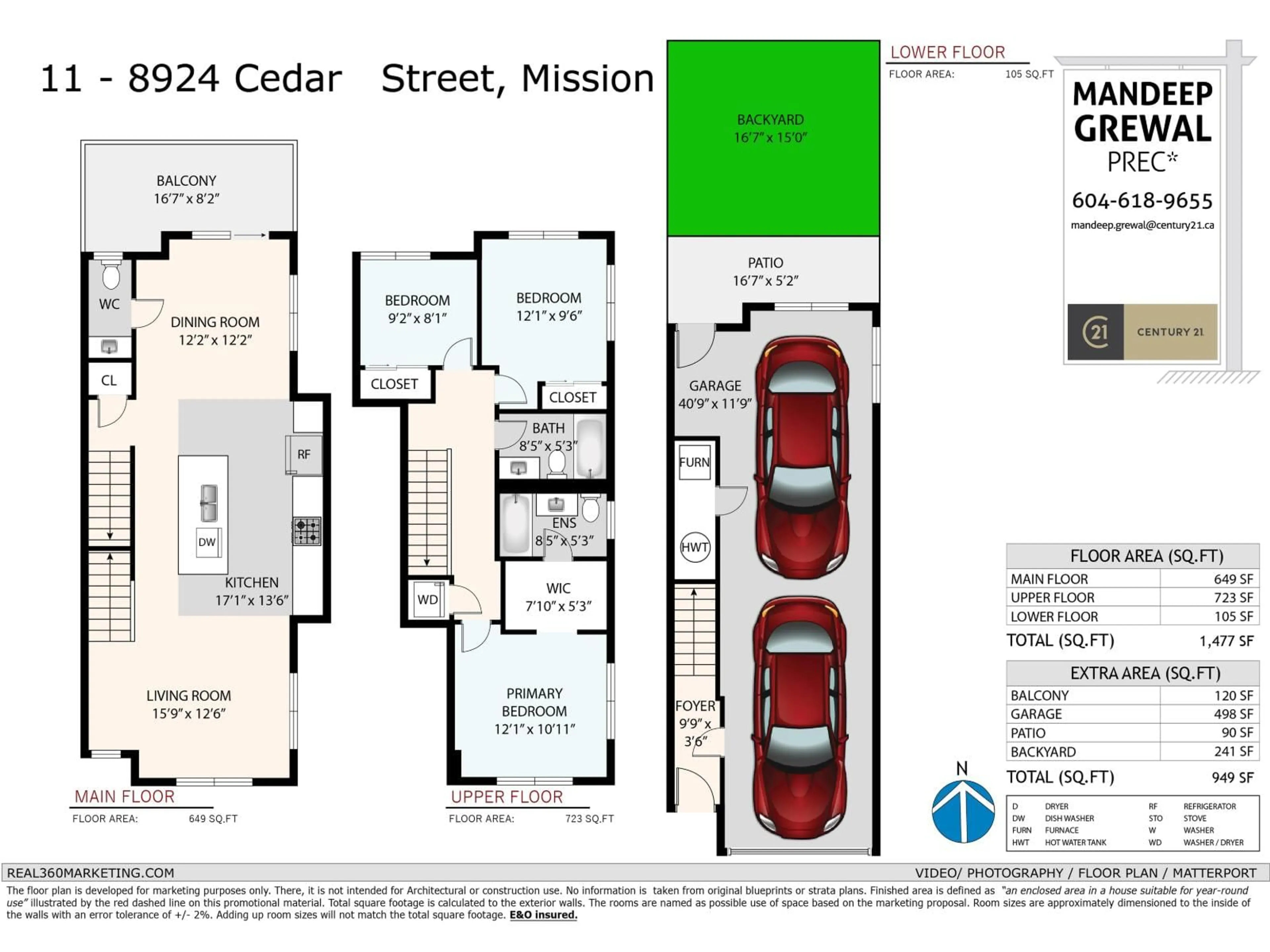 Floor plan for 11 - 8924 CEDAR STREET, Mission British Columbia V4S0G4
