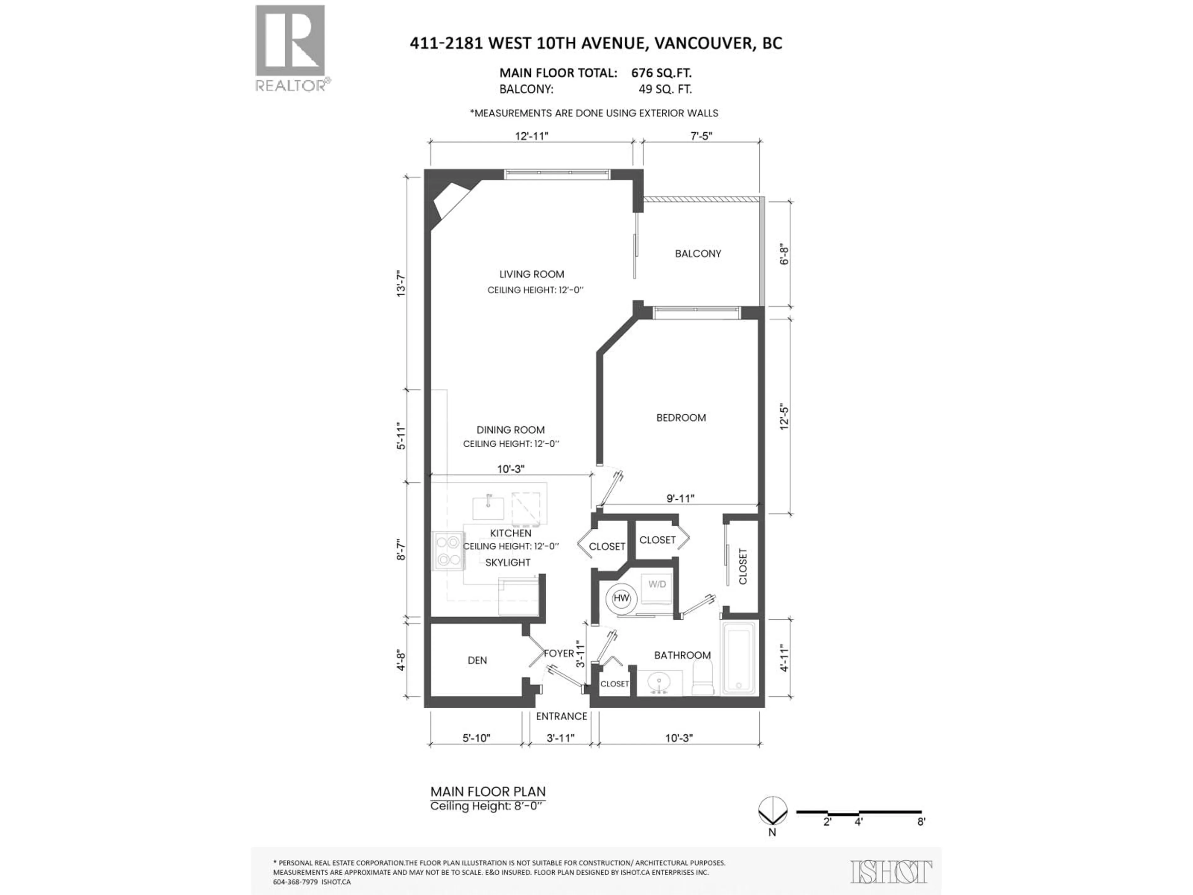 Floor plan for 411 - 2181 10TH AVENUE, Vancouver British Columbia V6K2H7