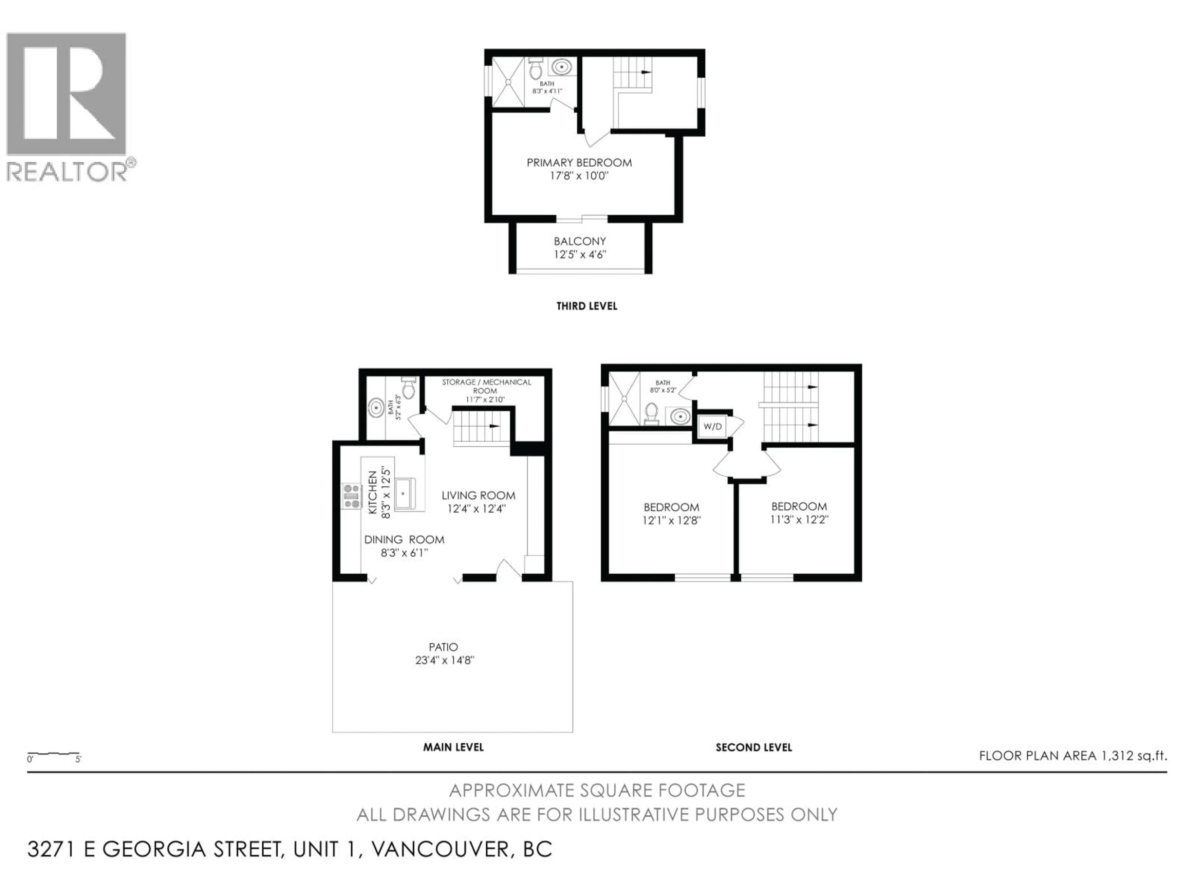 Floor plan for 1 - 3271 E GEORGIA STREET, Vancouver British Columbia V5K2L2