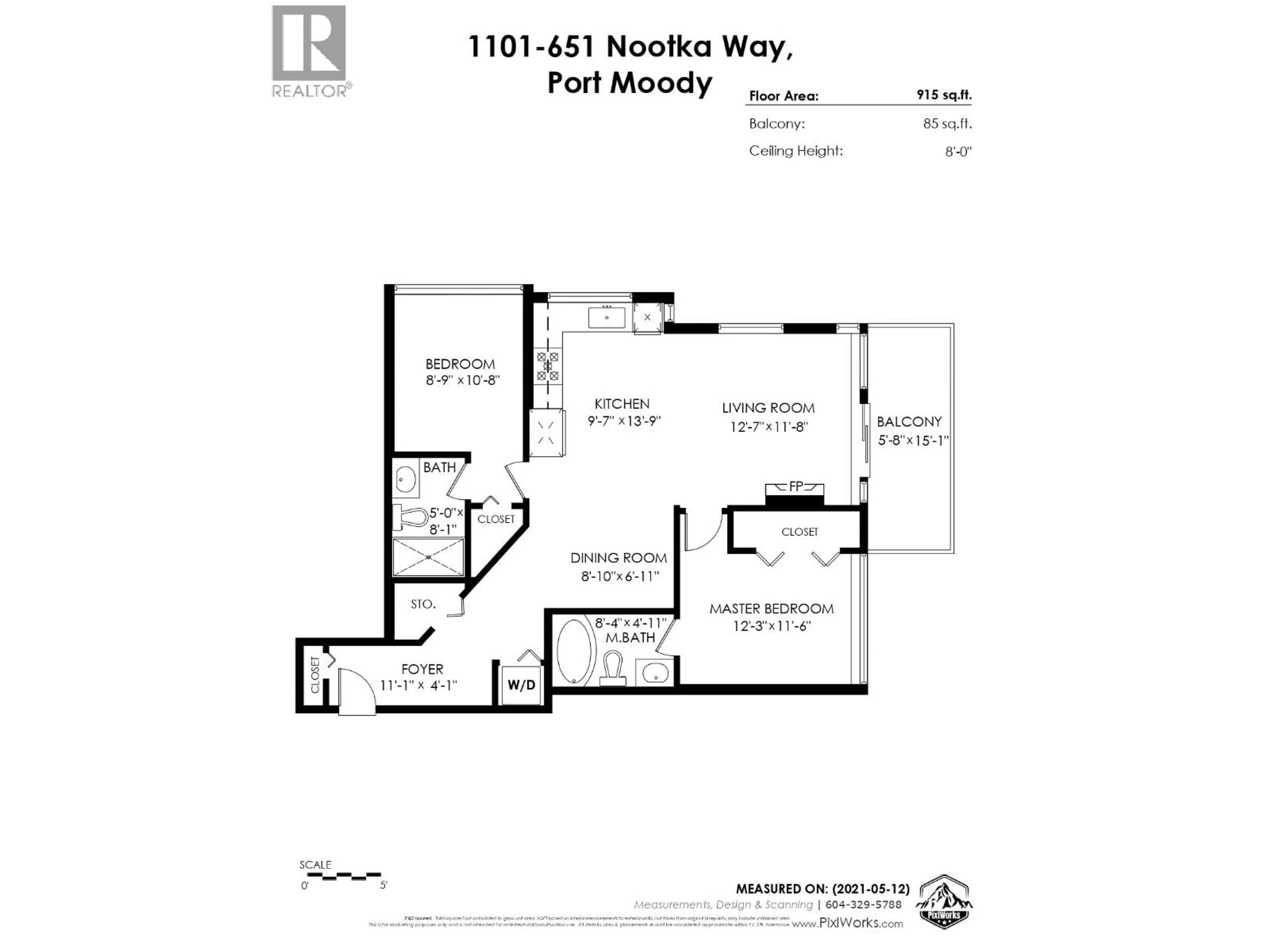 Floor plan for 1101 - 651 NOOTKA WAY, Port Moody British Columbia V3H0A1