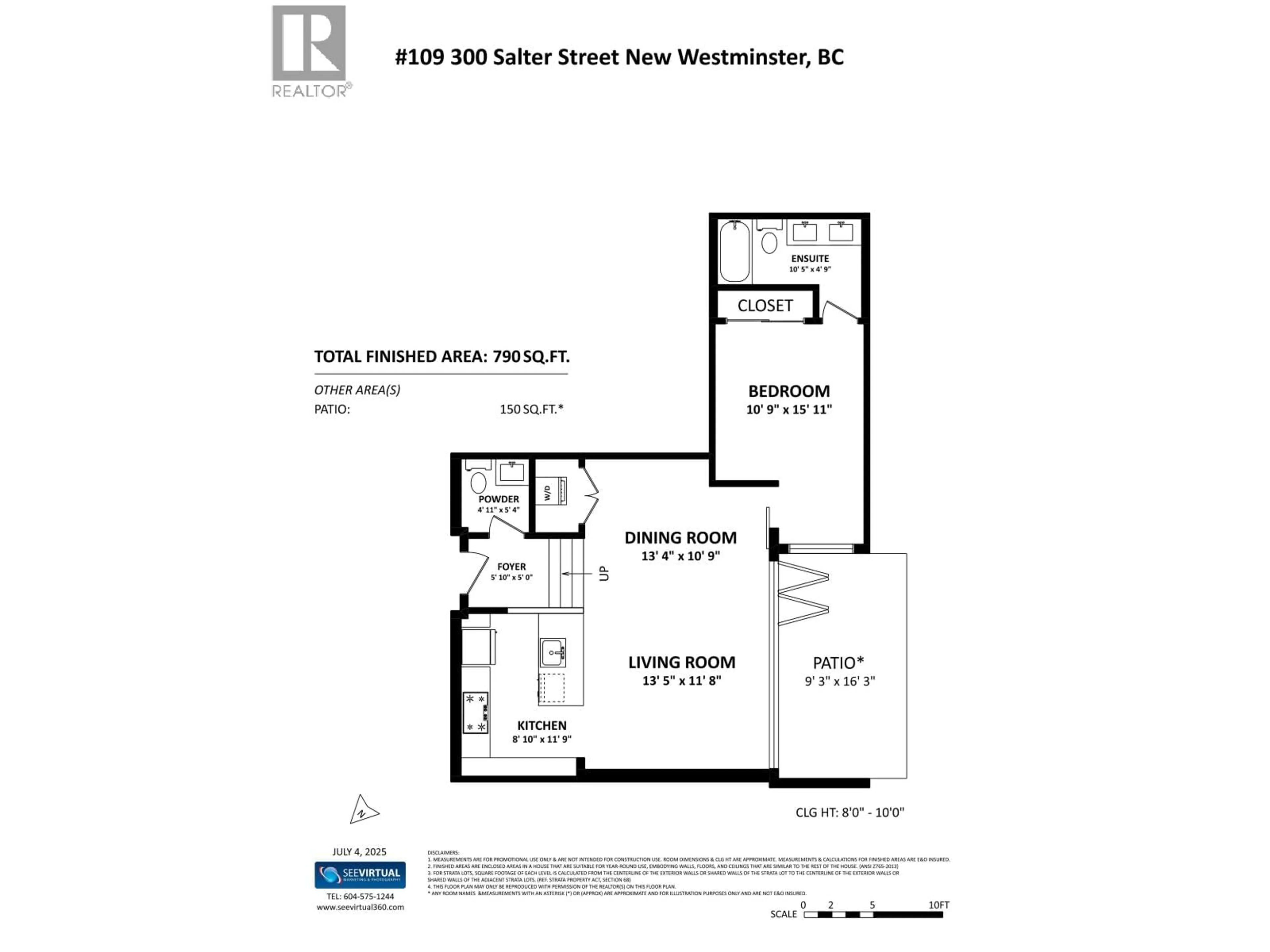 Floor plan for 109 - 300 SALTER STREET, New Westminster British Columbia V3M0L9