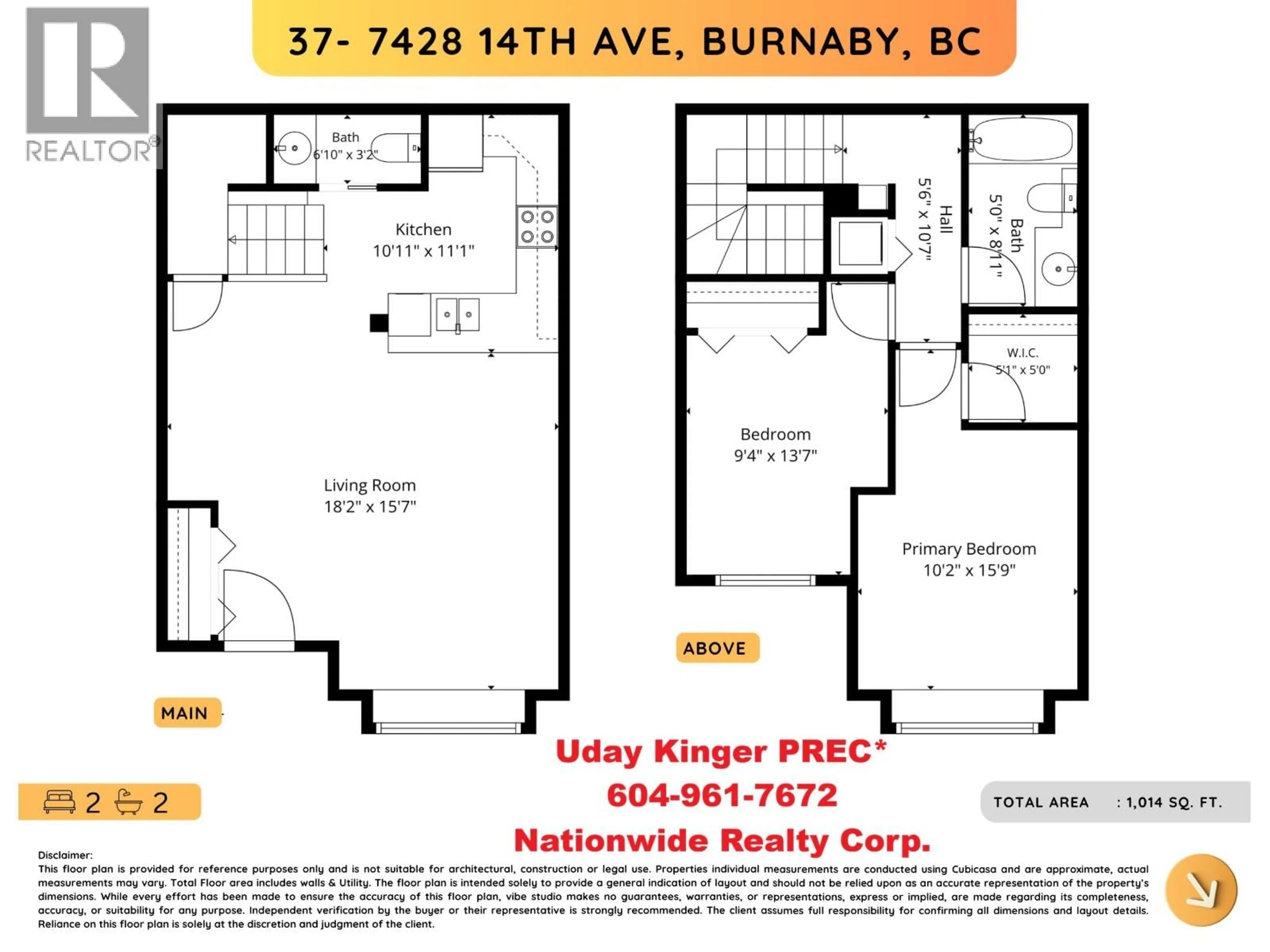 Floor plan for 37 - 7428 14TH AVENUE, Burnaby British Columbia V3N0C2