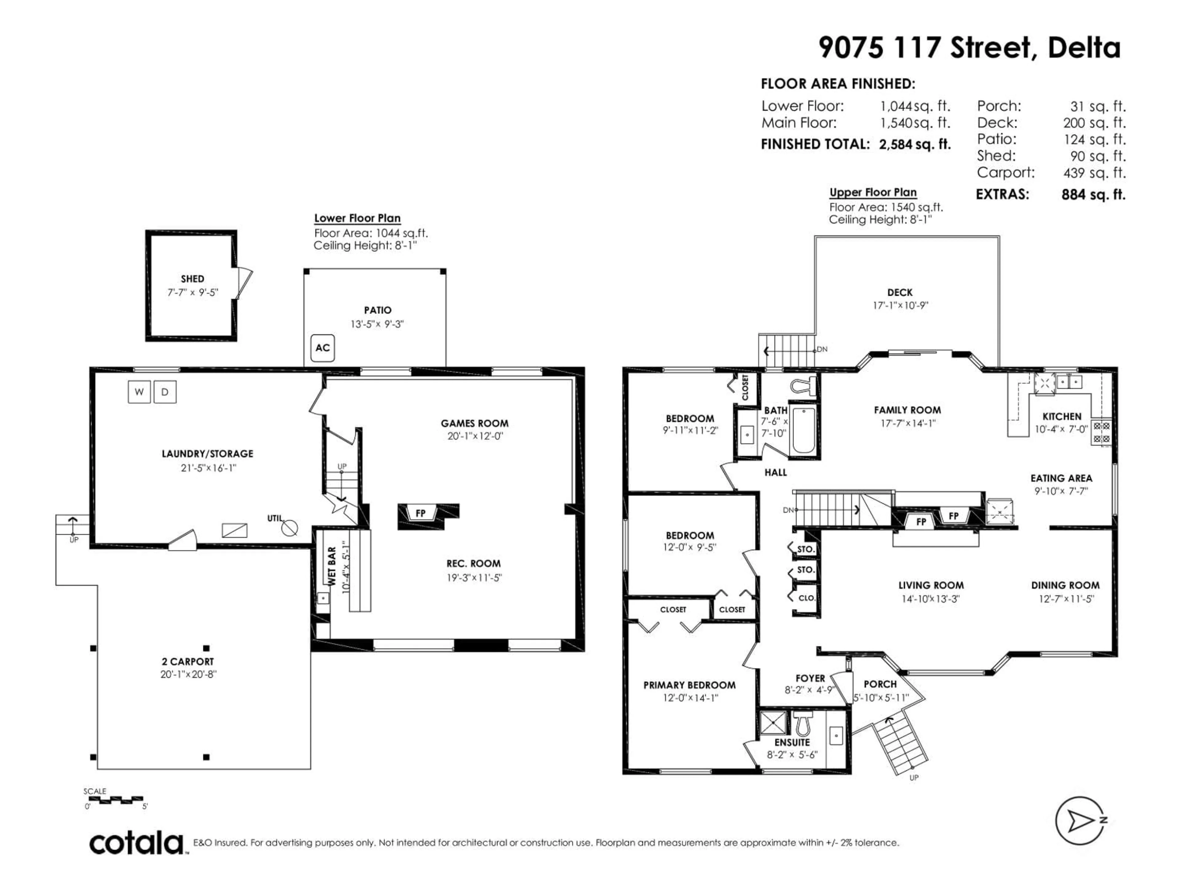 Floor plan for 9075 117 STREET, Delta British Columbia V4C7L6