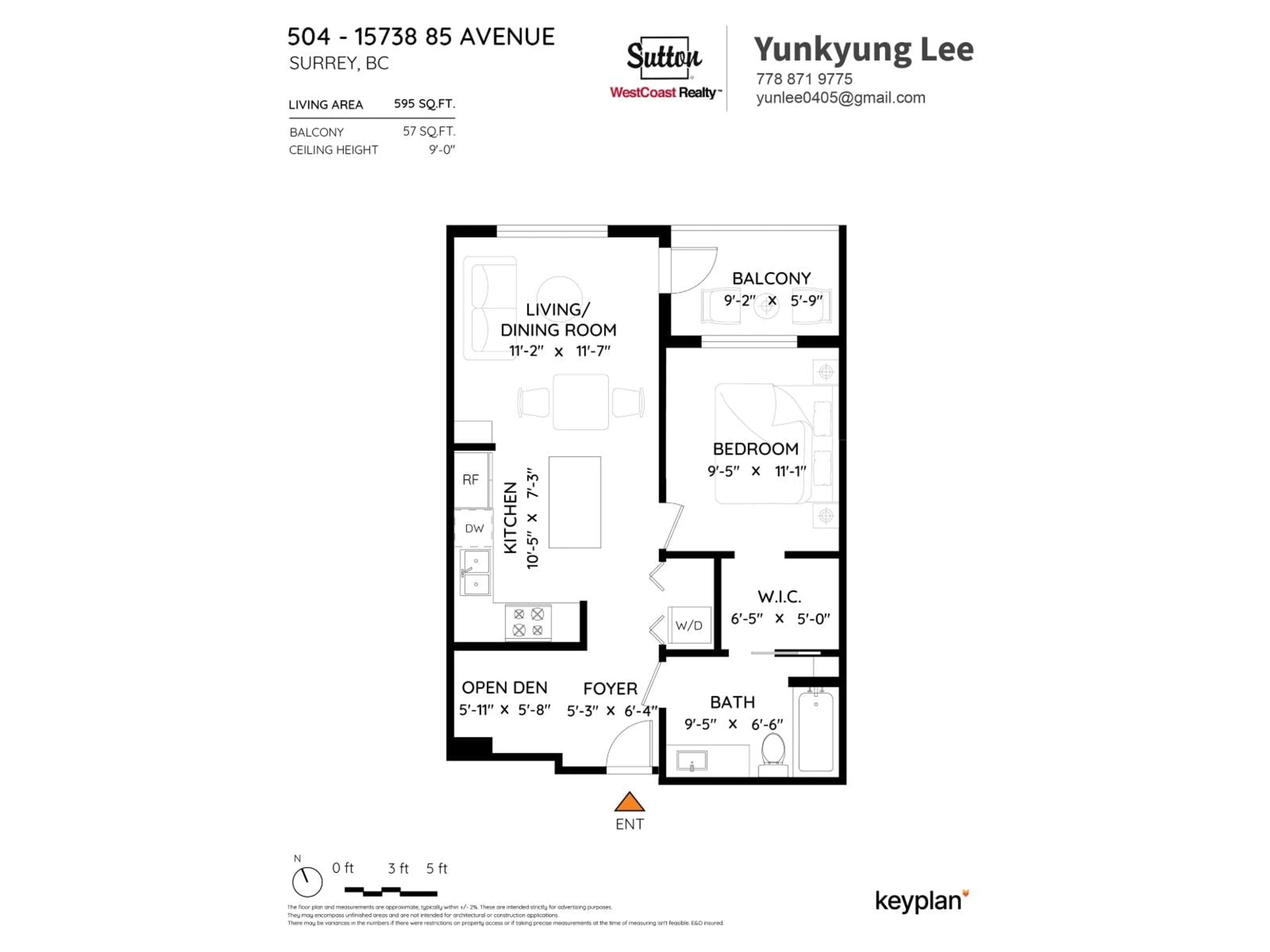 Floor plan for 504 - 15738 85 AVENUE, Surrey British Columbia V4N6Y1