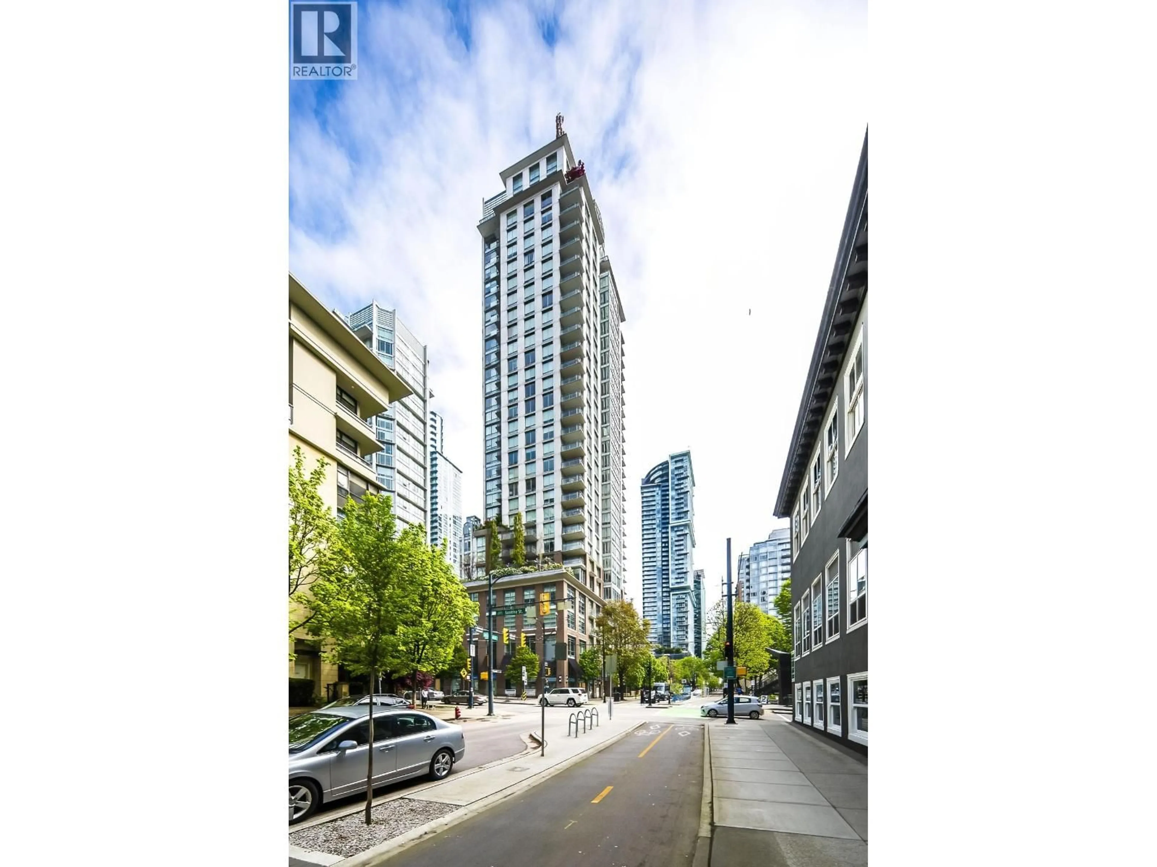 A pic from outside/outdoor area/front of a property/back of a property/a pic from drone, street for 2306 - 535 SMITHE STREET, Vancouver British Columbia V6B0H2