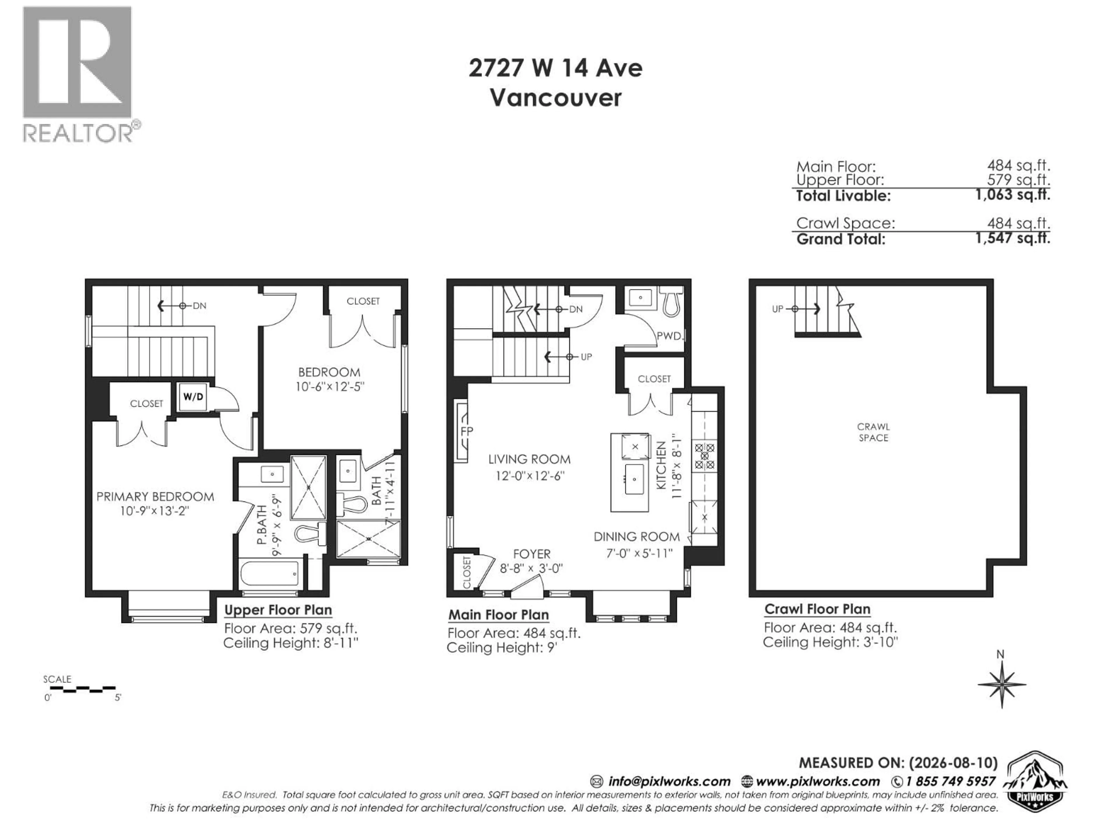 Floor plan for 2727 14TH AVENUE, Vancouver British Columbia V6K2X1