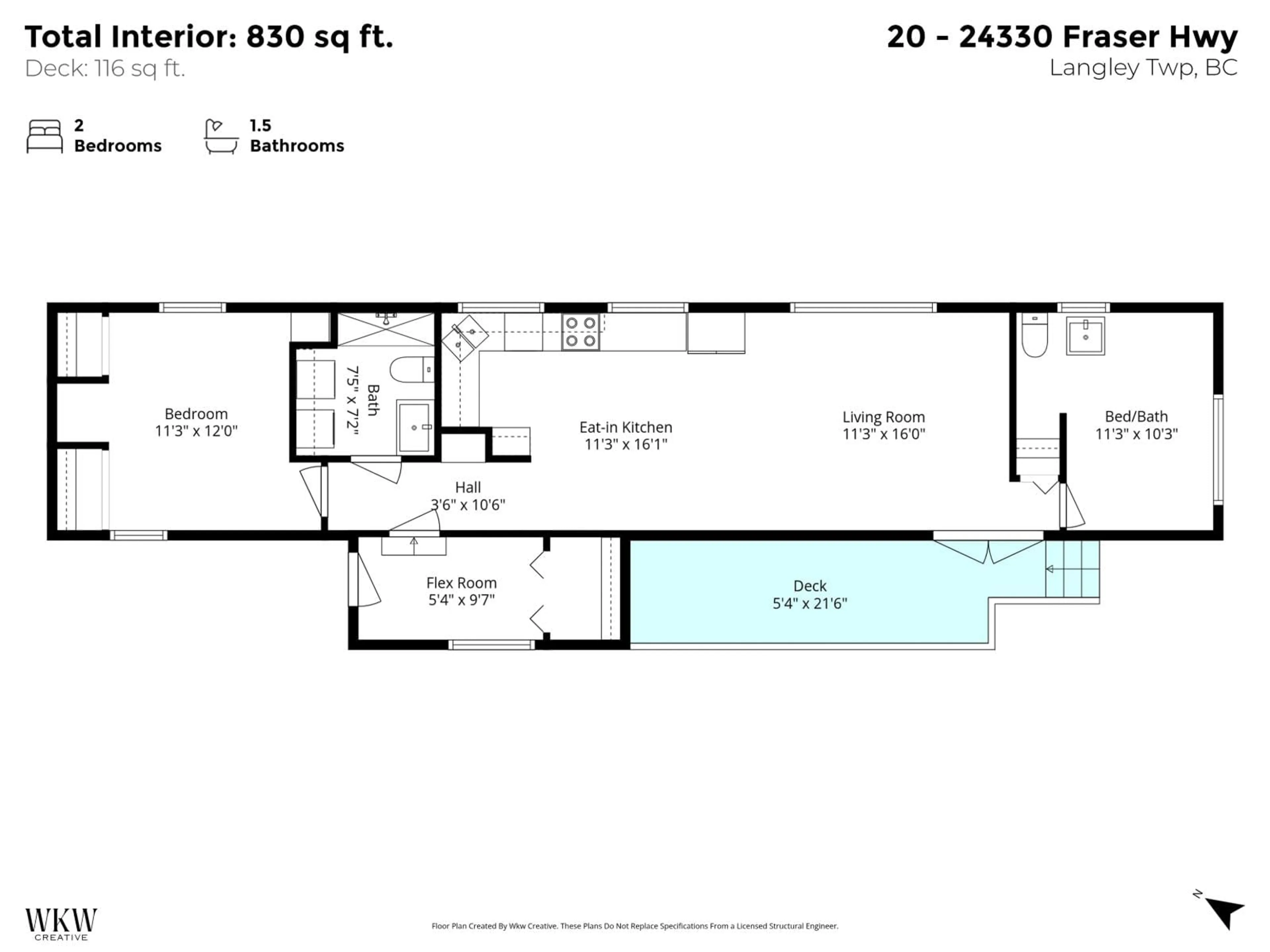 Floor plan for 20 - 24330 FRASER HIGHWAY, Langley British Columbia V2Z1N2