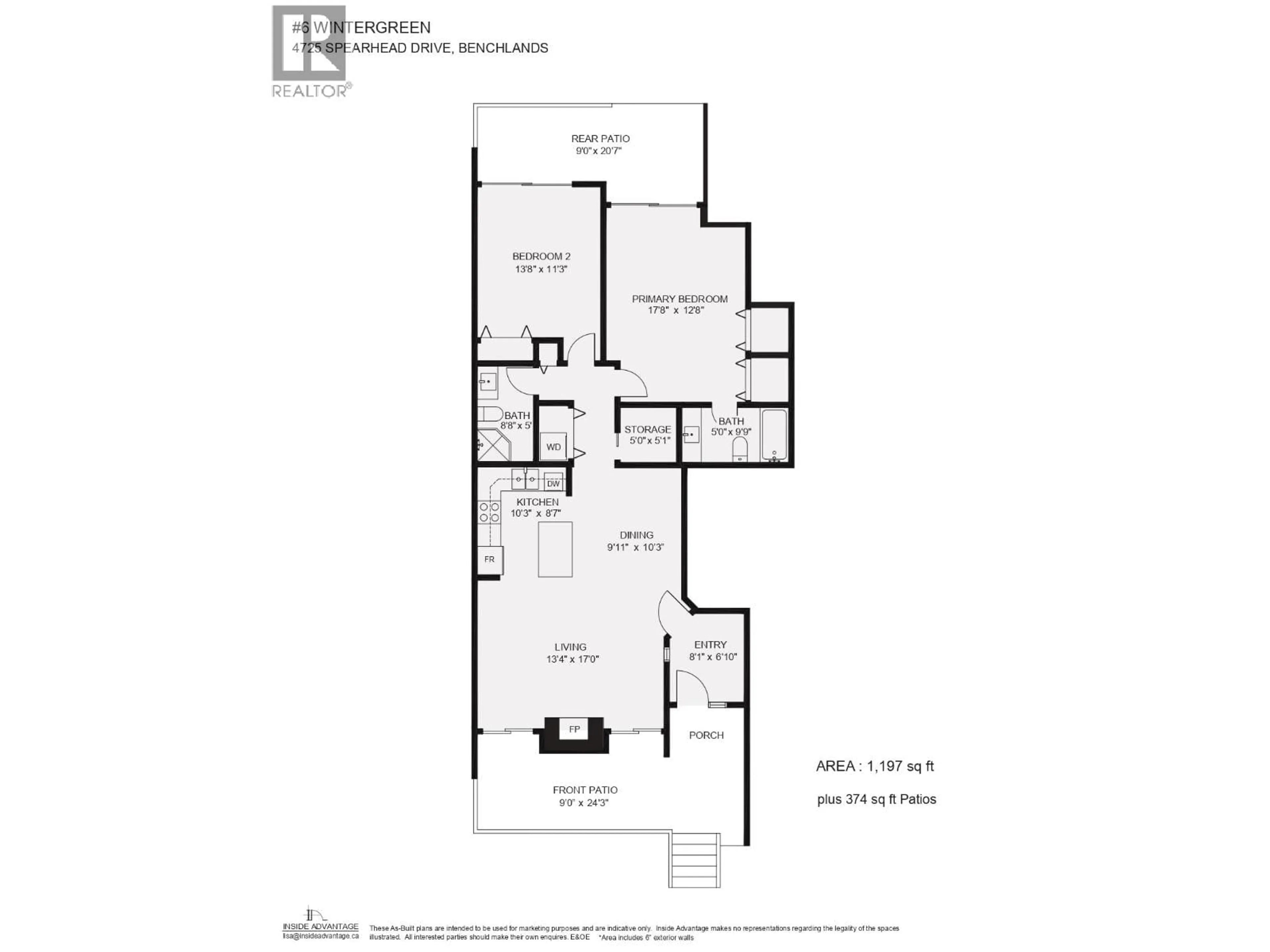 Floor plan for 6 - 4725 SPEARHEAD DRIVE, Whistler British Columbia V8E1E6