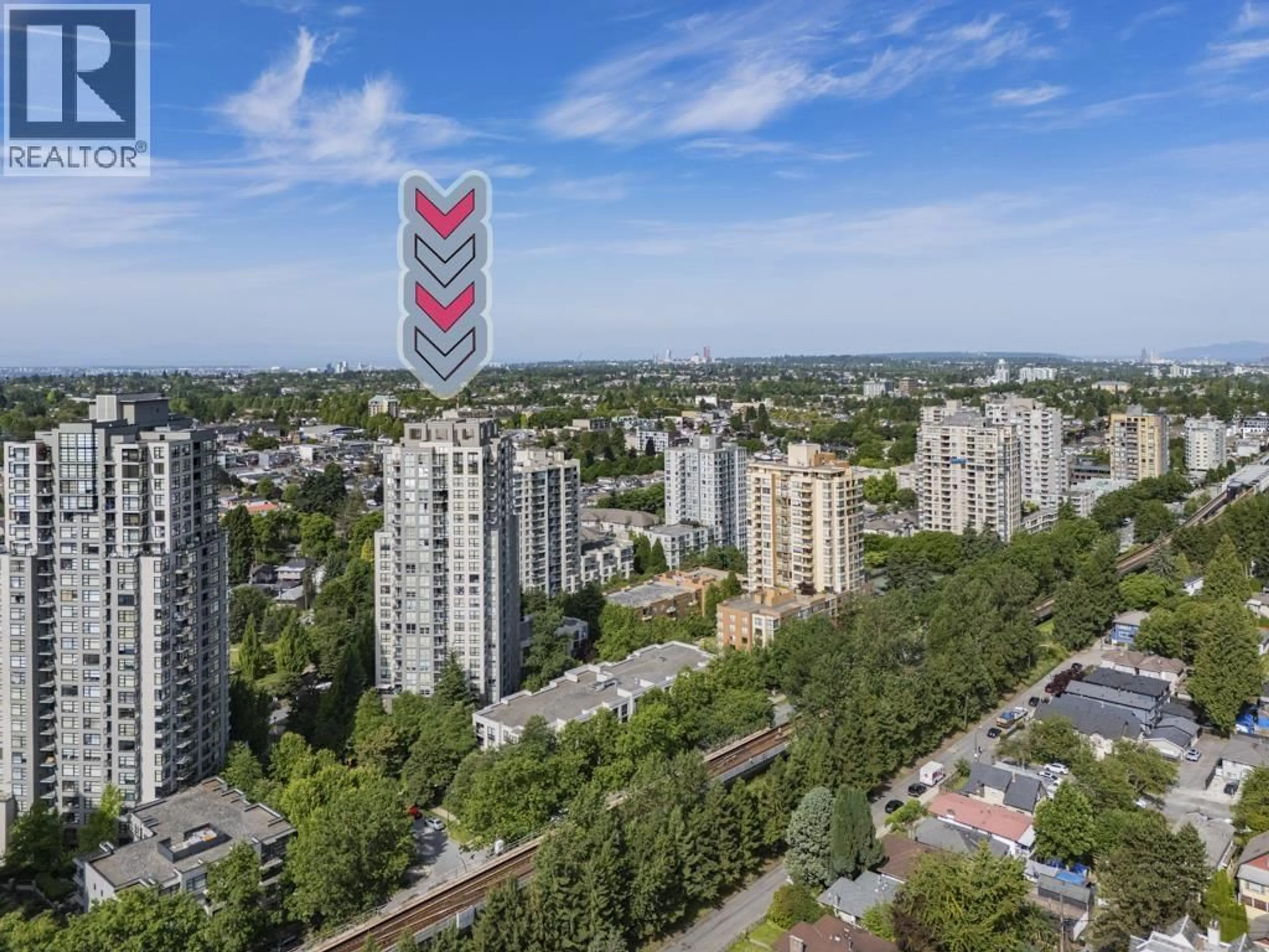 A pic from outside/outdoor area/front of a property/back of a property/a pic from drone, city buildings view from balcony for 808 - 5380 OBEN STREET, Vancouver British Columbia V5R6H7