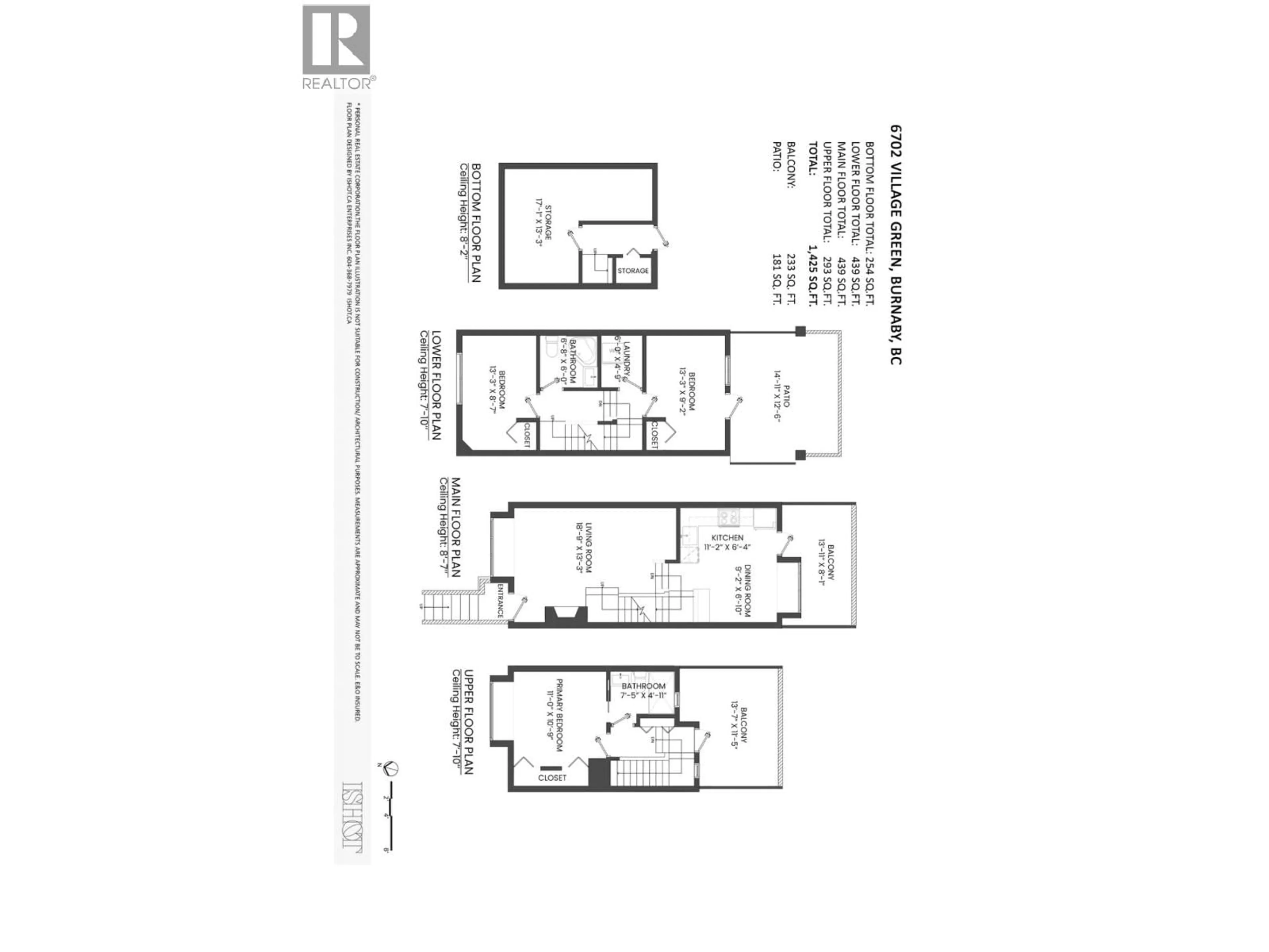 Floor plan for 6702 VILLAGE GREEN, Burnaby British Columbia V5E4K7