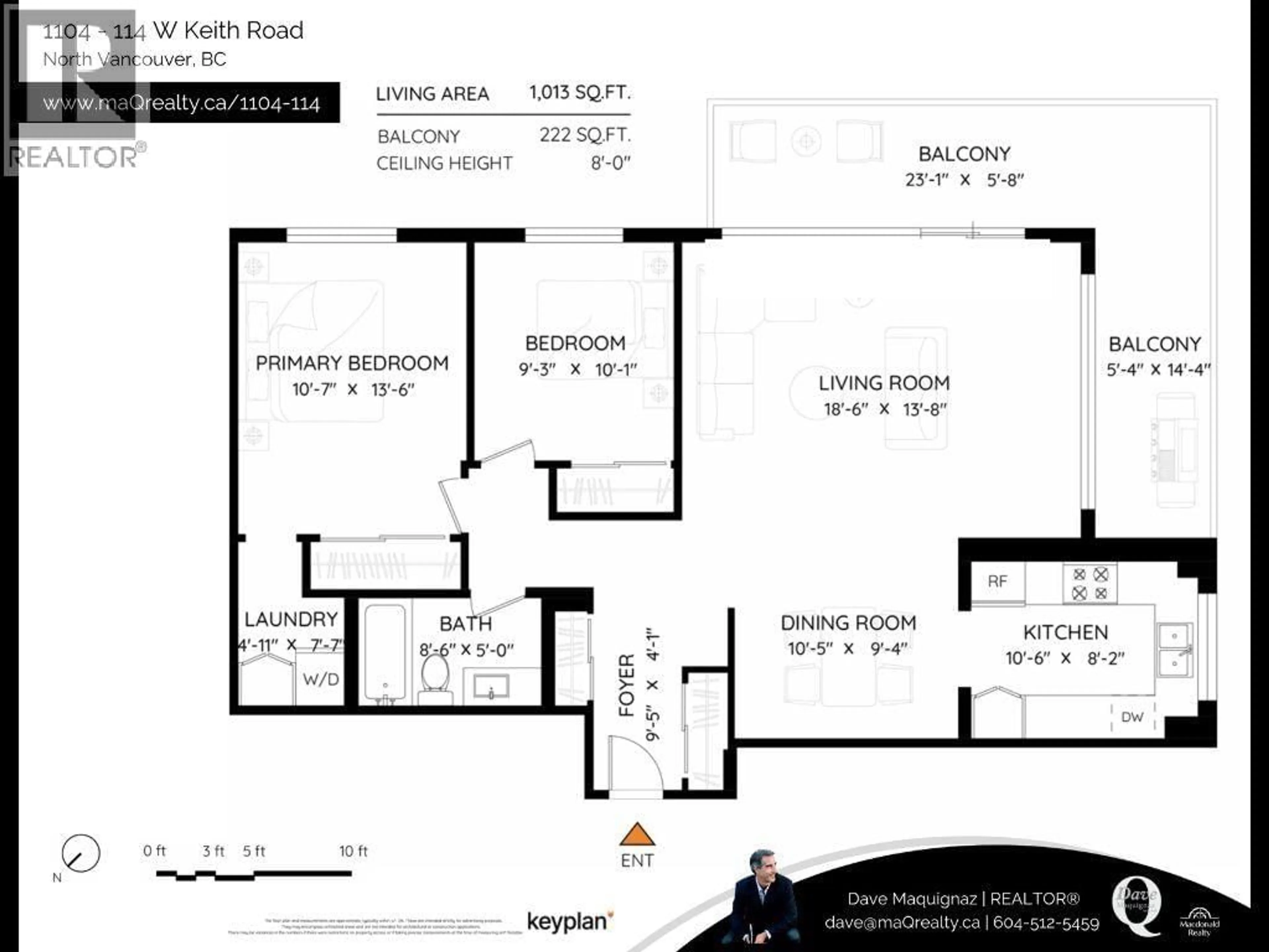 Floor plan for 1104 - 114 KEITH ROAD, North Vancouver British Columbia V7M3C9